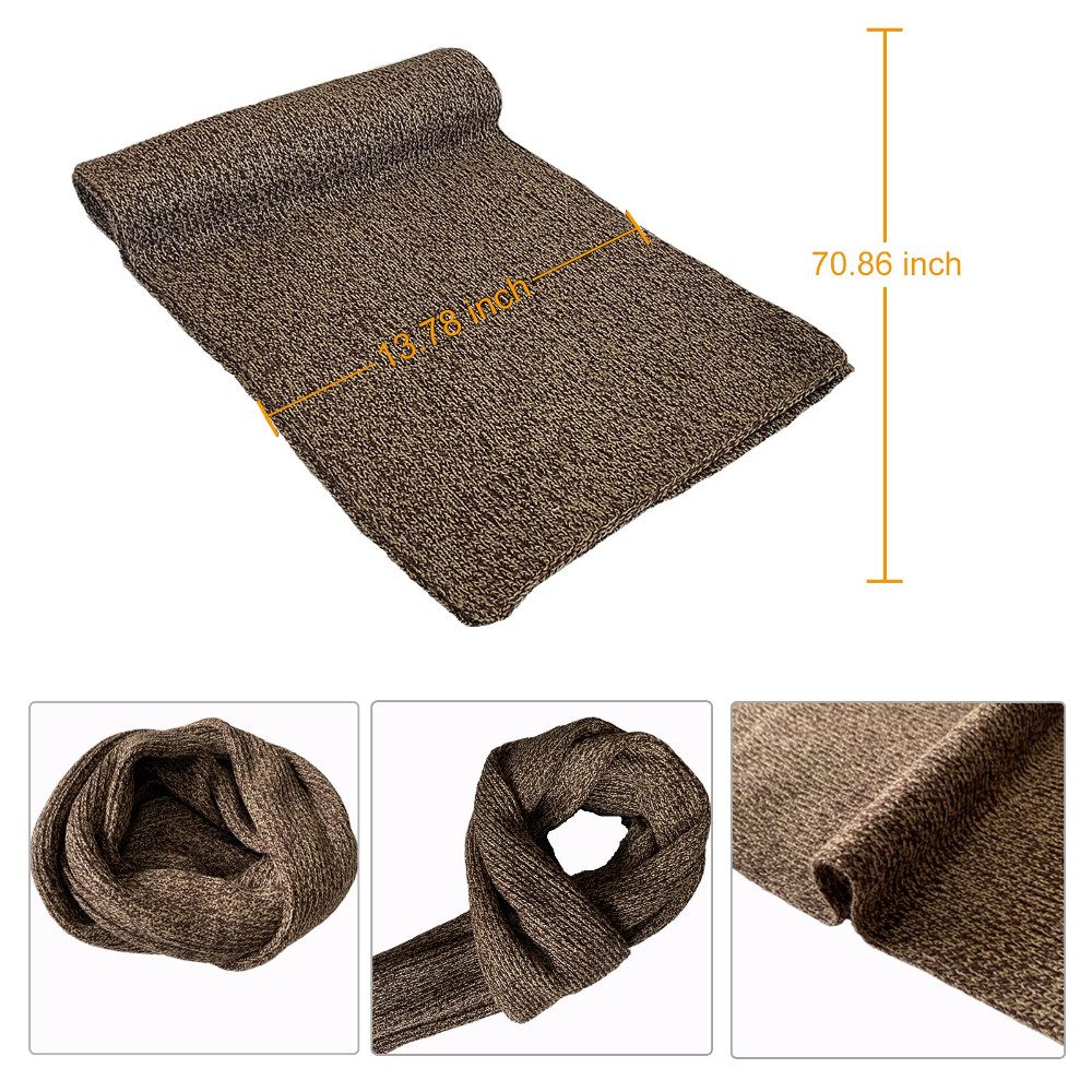 Blusmart Strickmütze Mütze, Schal und Touchscreen-Handschuhe Set (Wintermütze, Thermohandschuhe, Schal, Strickmütze 3-teilig) Winter-Accessoires für Männer und Frauen