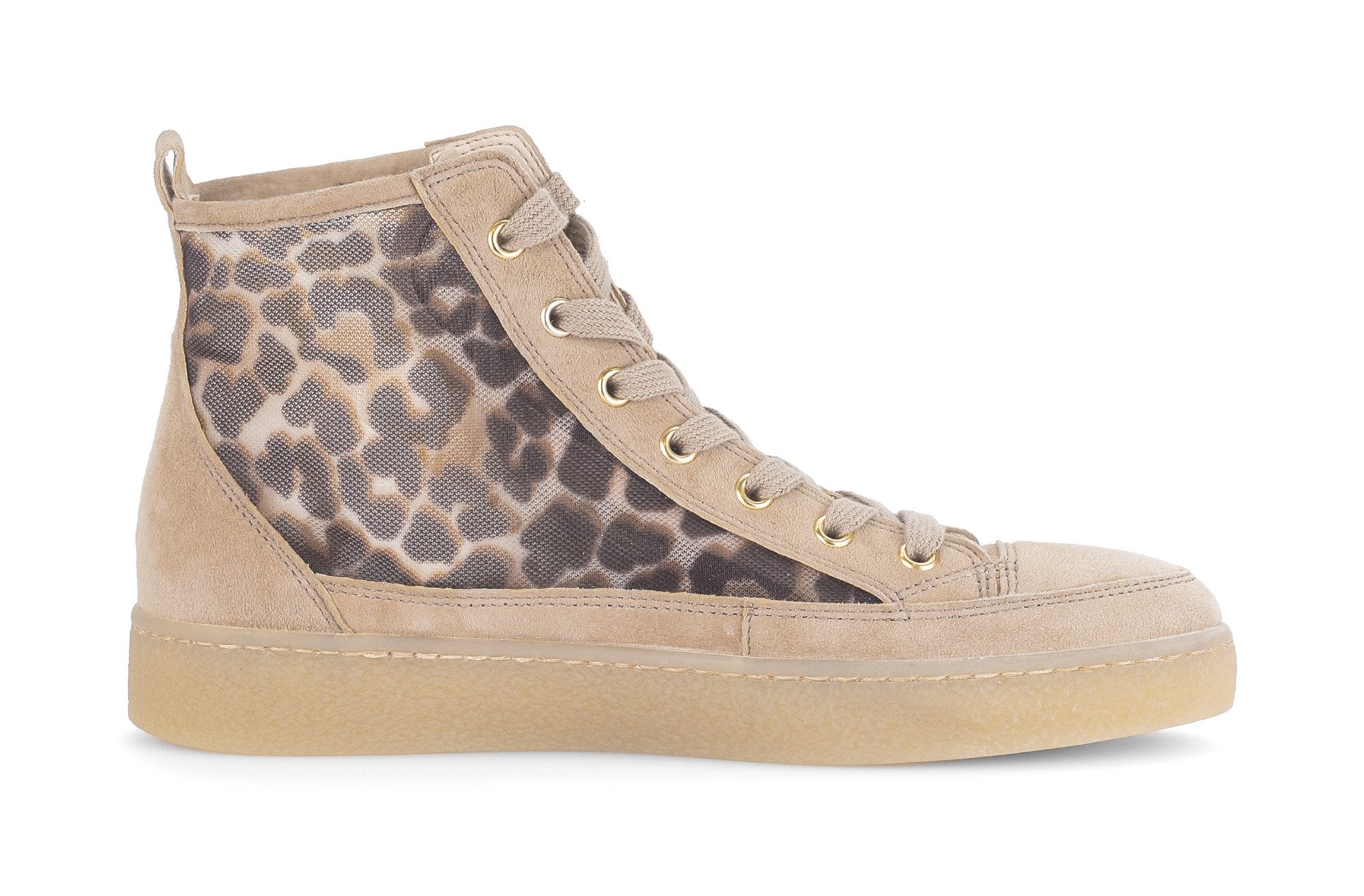 Gabor Plateausneaker, Schnürschuh, Freizeitschuh, High-Top-Sneaker mit modischer Stickerei