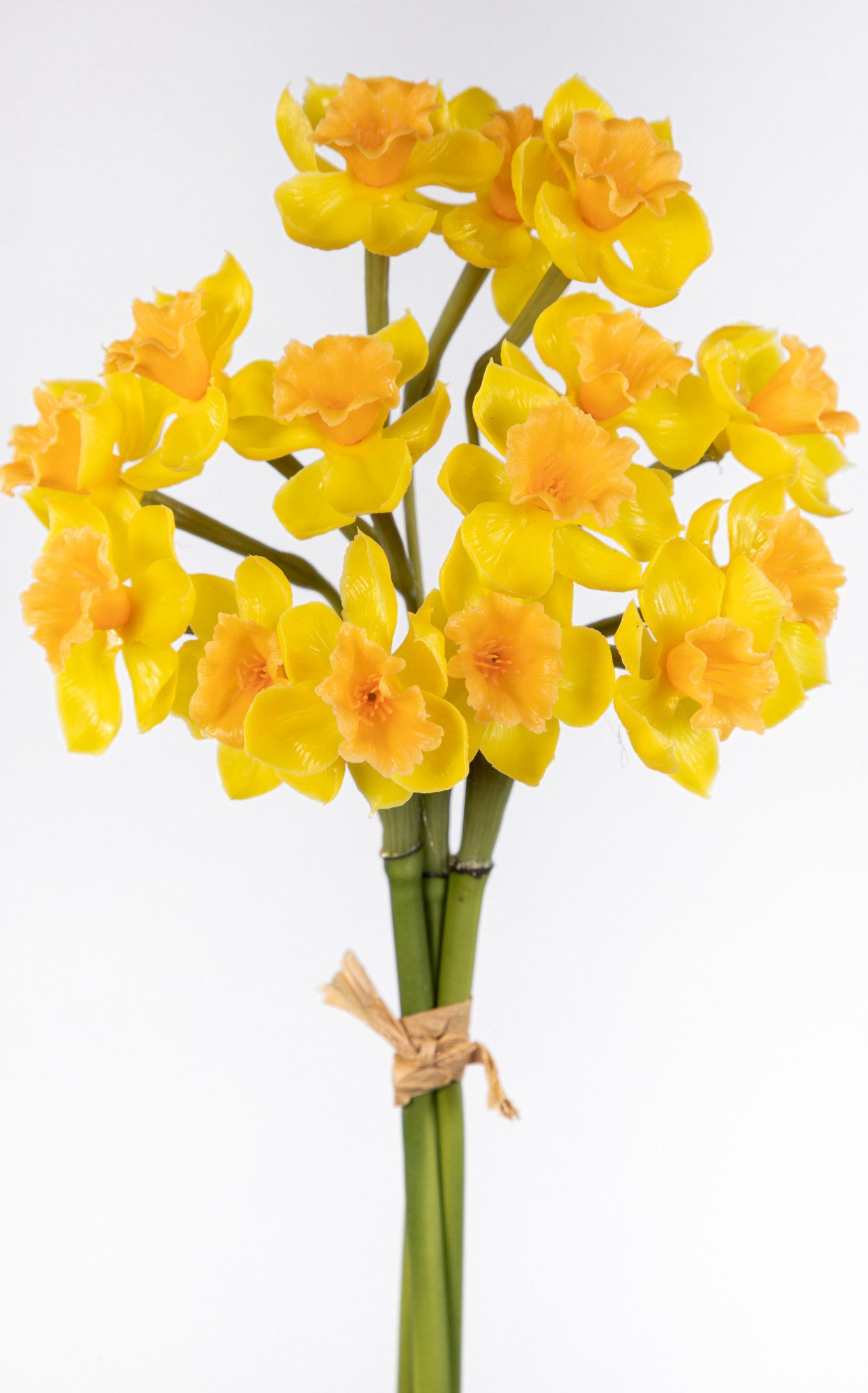 Kunstblume Narzissenbund Real Touch 50cm ZJ künstliche Blumen Osterglocken Narzisse, Seidenblumen Roß, Höhe 50 cm, Gelb