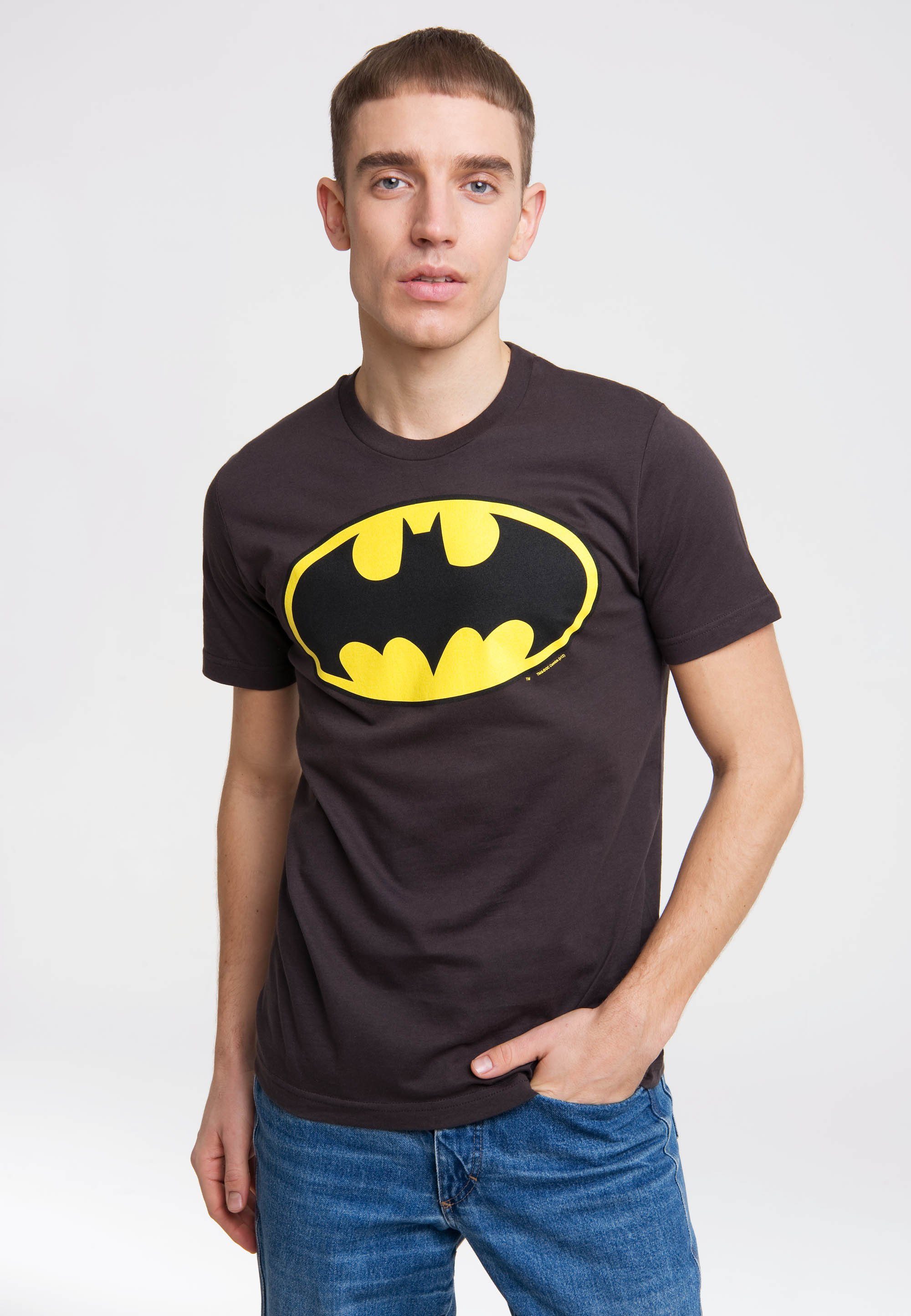 LOGOSHIRT - LOGO Frontprint coolem T-Shirt mit BATMAN