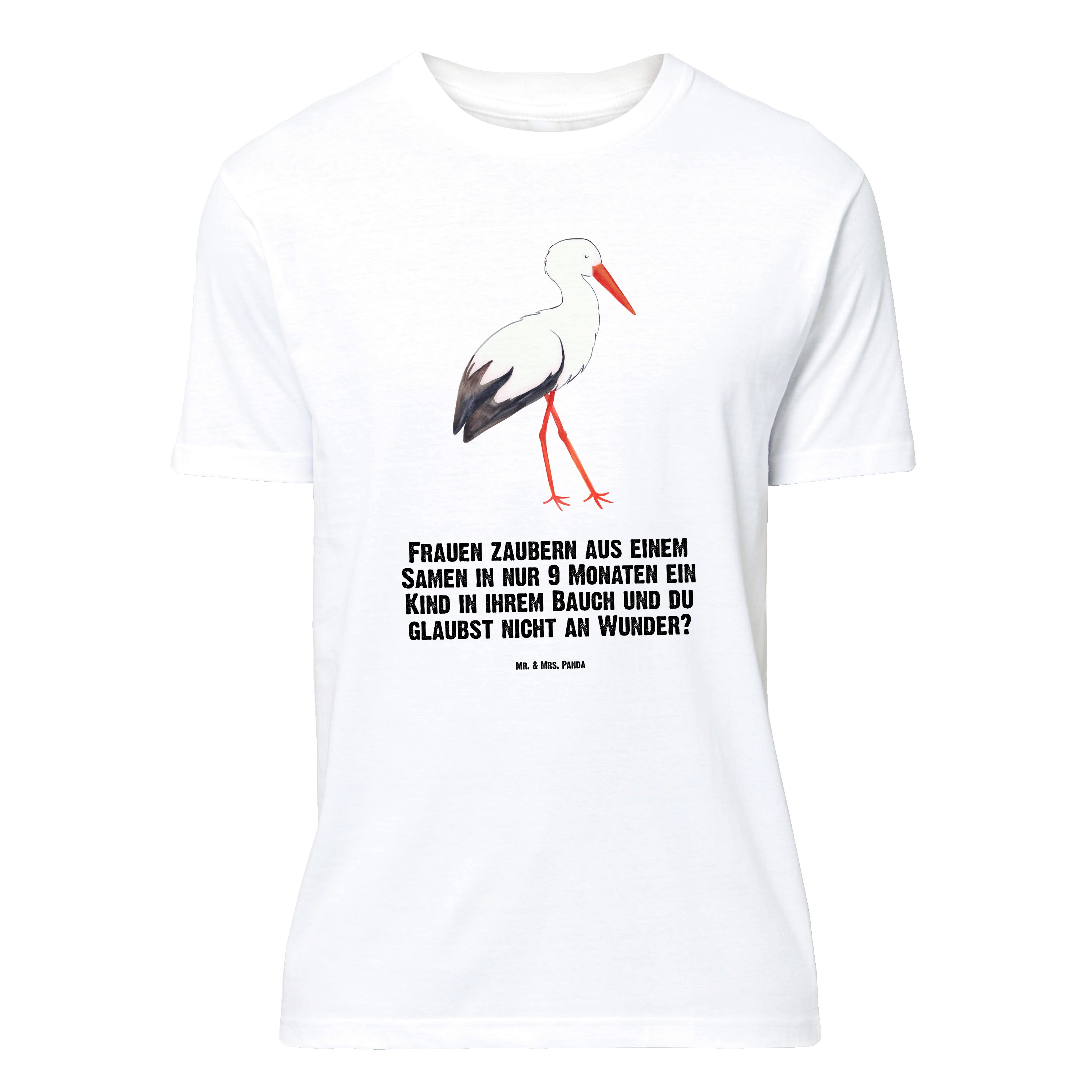 Mr. & Mrs. Panda TShirt Storch Weiß Geschenk, lustige Sprüche