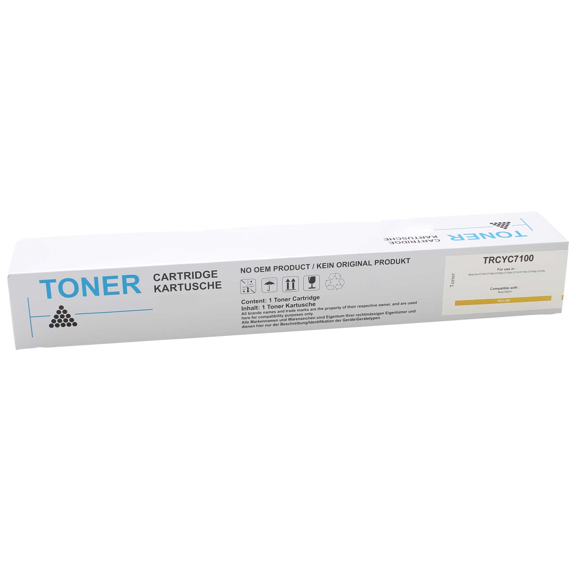 ABC Tonerkartusche Kompatibler Toner für Ricoh 828331 Gelb für Ricoh Pro C7100 C7100s C71