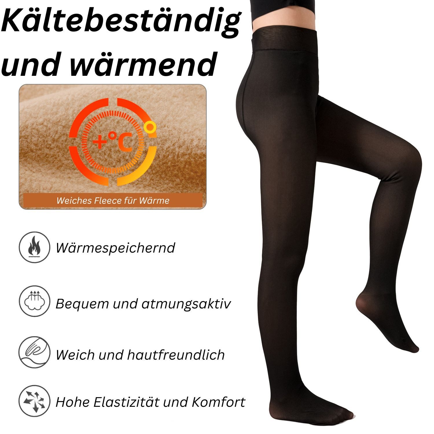 Frentree Thermoleggings Damen mit Fleece gefüttert, Thermostrumpfhose mit t günstig online kaufen