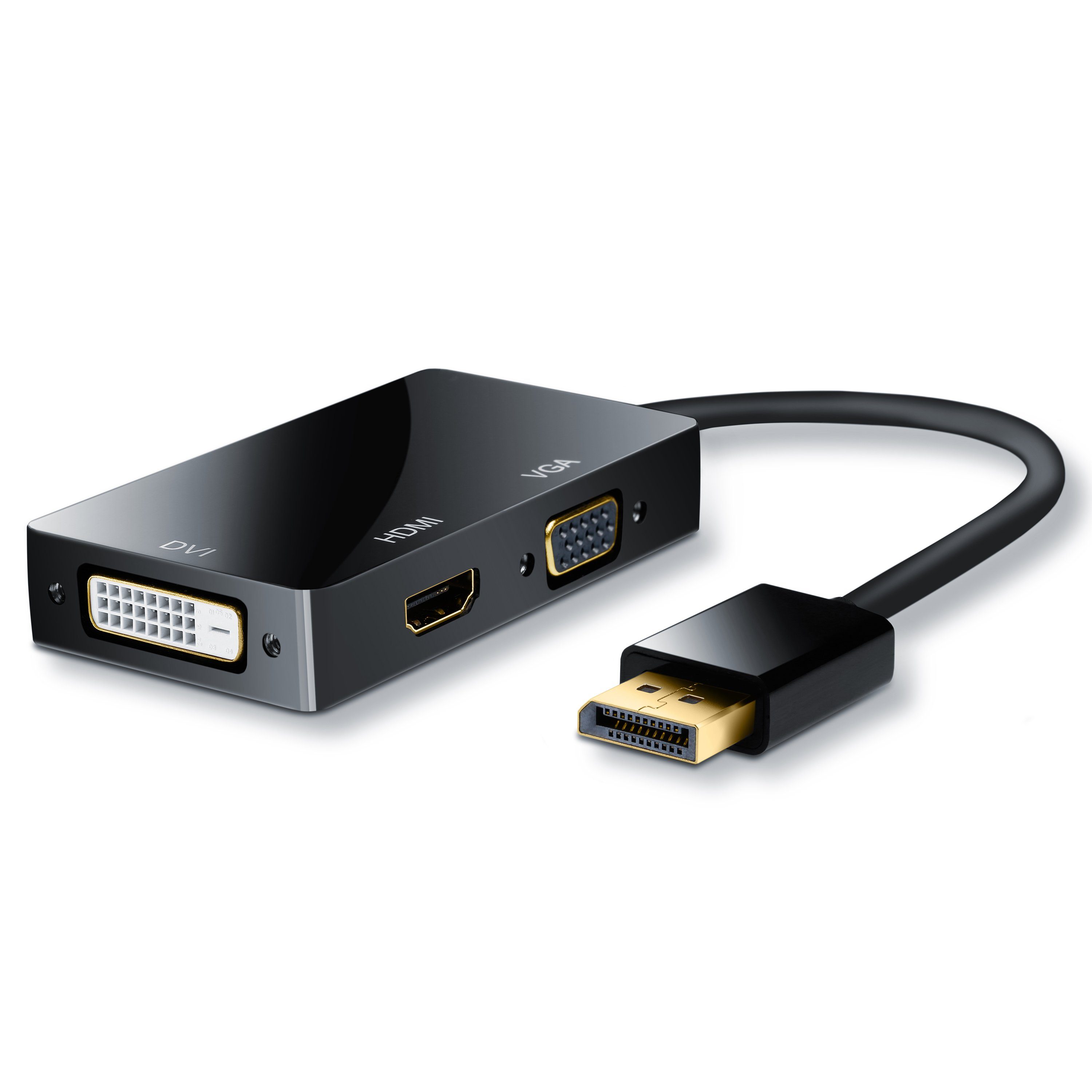 CSL Audio- & Video-Adapter zu Display Port ; HDMI; DVI; VGA, 15 cm, 3in1  DisplayPort Adapter-Kabel / Full HD 1080p DP Stecker zu DVI, VGA und HDMI-Port  Buchse online kaufen | OTTO