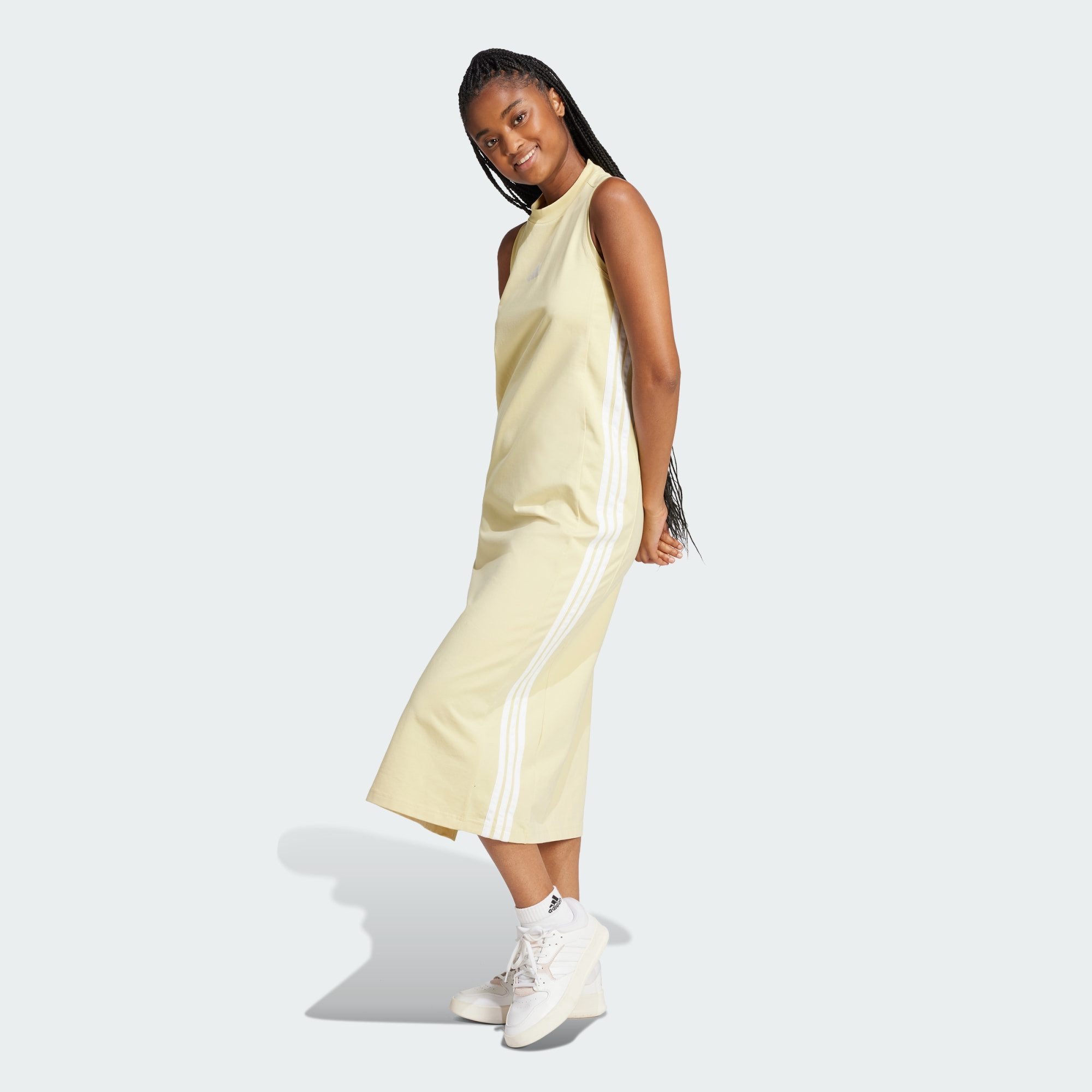 adidas Sportswear Maxikleid ESSENTIALS 3-STREIFEN LONG günstig online kaufen