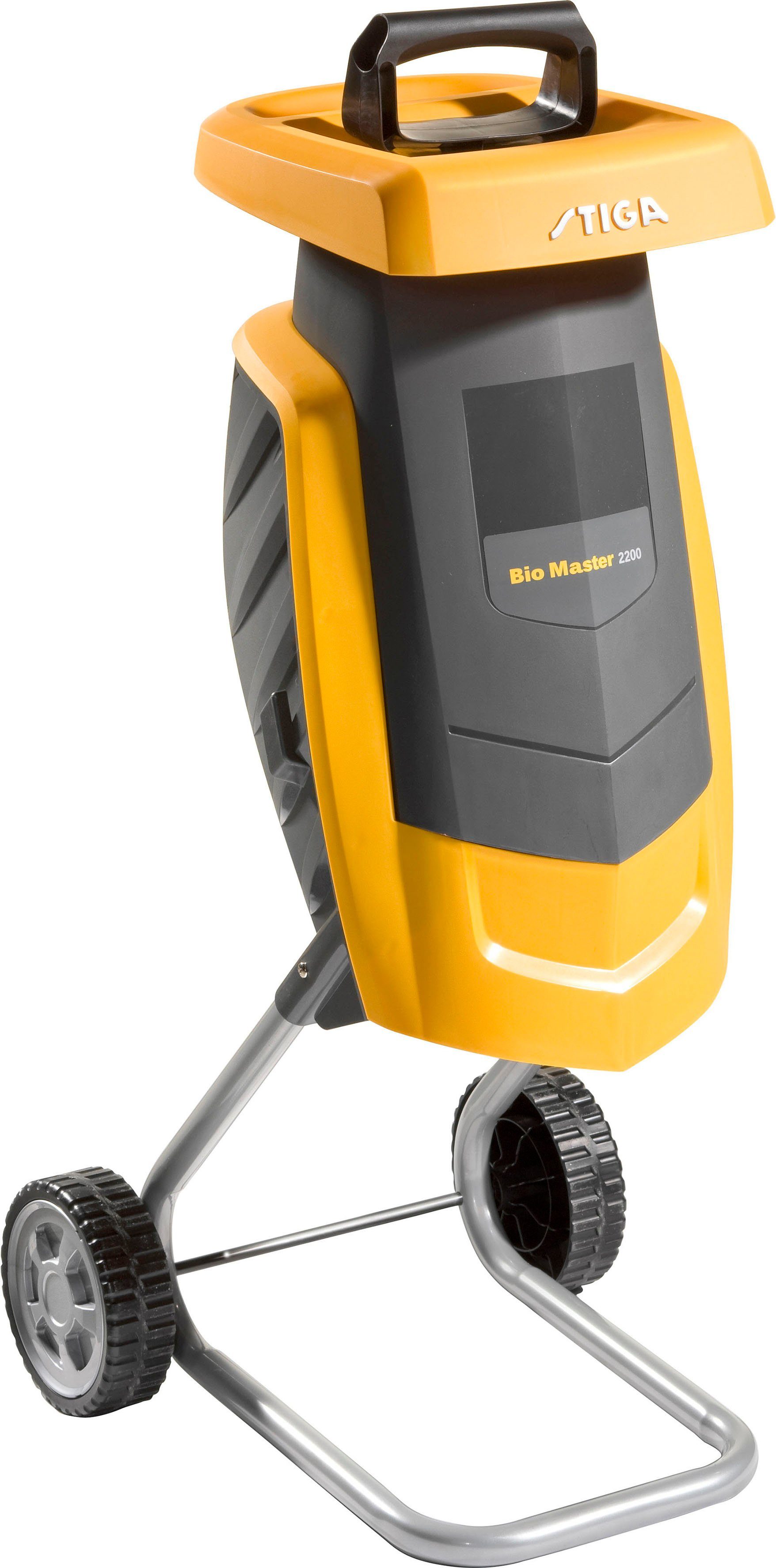 STIGA GARDEN Messerhäcksler Bio Master 2200, 4 cm max. Astdurchmesser, 2200 W, mit Wendemesser und Stopfer für sicheres Nachfüllen