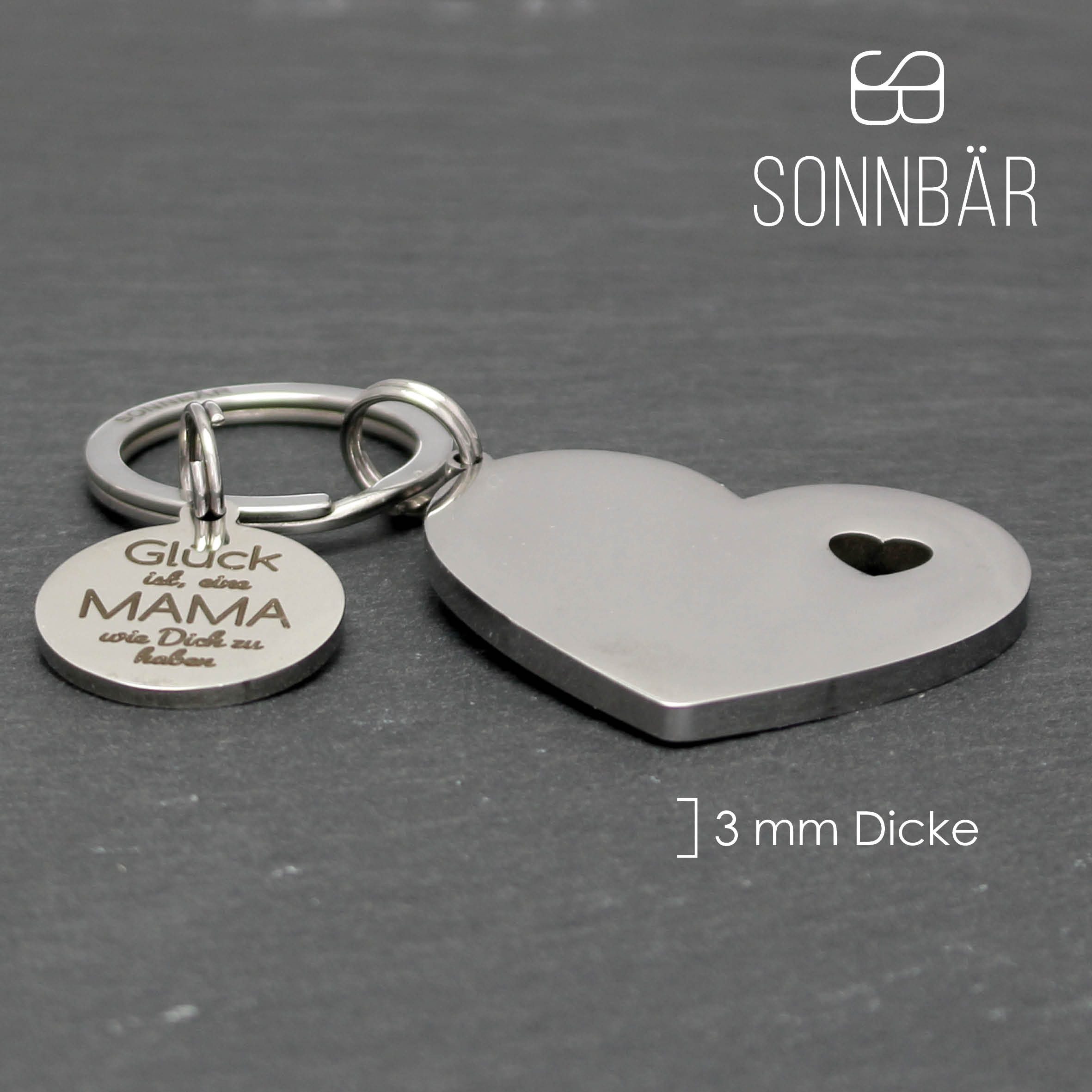 SONNBÄR Schlüsselanhänger Mama Mutter Geschenk Weihnachten Geburtstag Muttertag