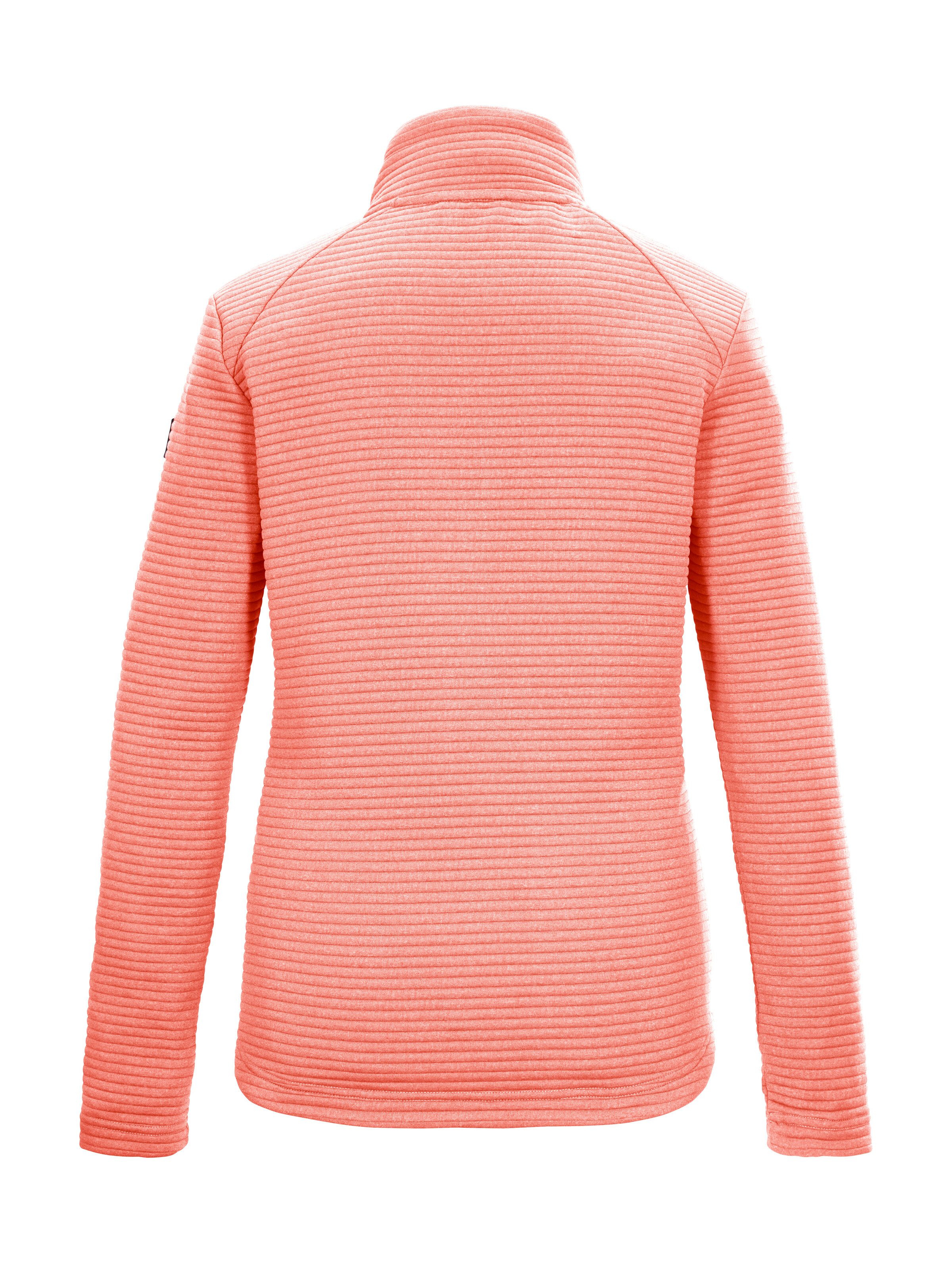 Killtec Strickjacke KOS 12 WMN FLX JCKT Elastische Damenjacke, gestreift, mit Kinnschutz und Taschen