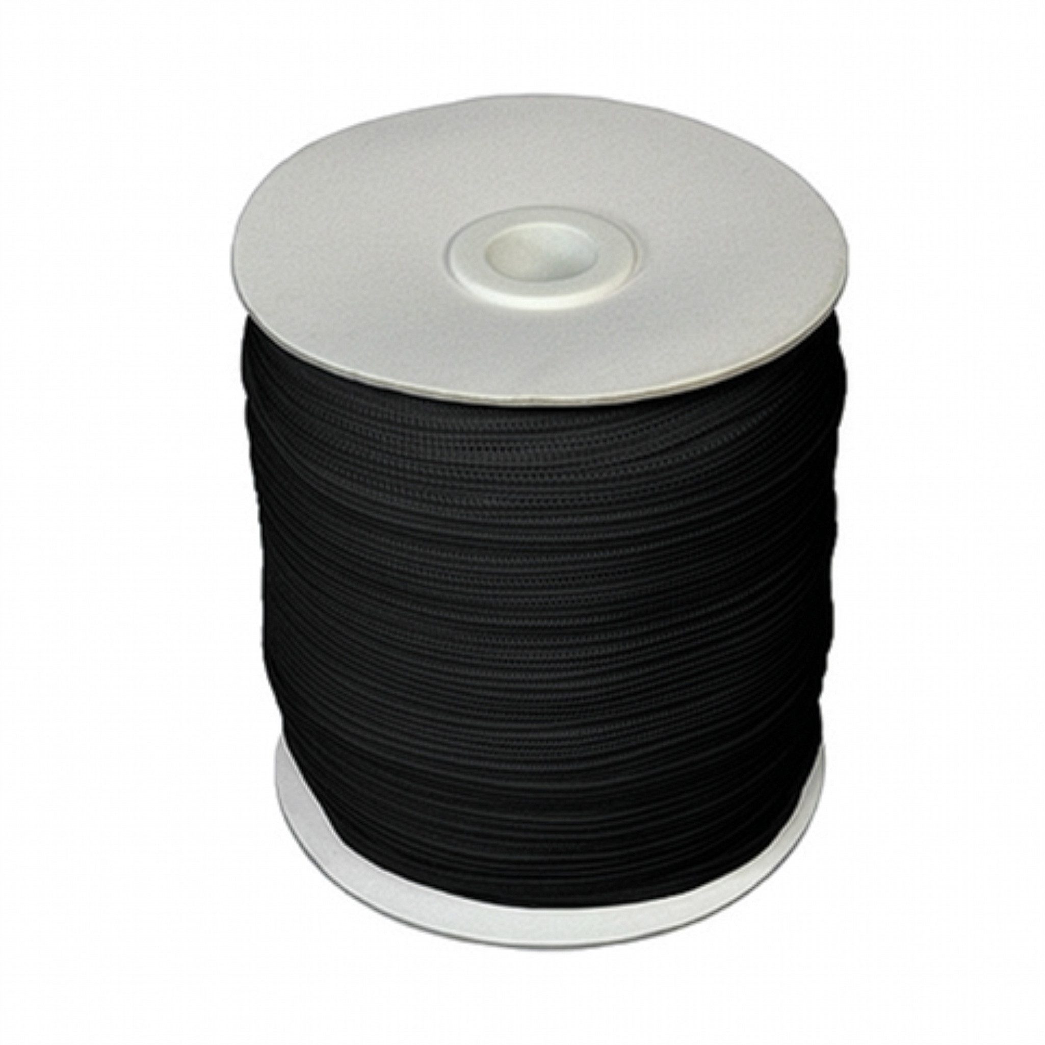 maDDma Gummiband Gestricktes Gummiband Polyester 5mm 200m Rolle, 580 - schwarz