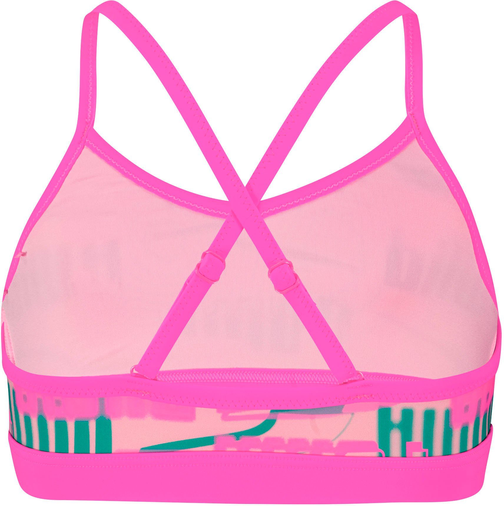 mit PUMA pink-combo Logoprint Bustier-Bikini (Set) Mädchen-Bikini allover