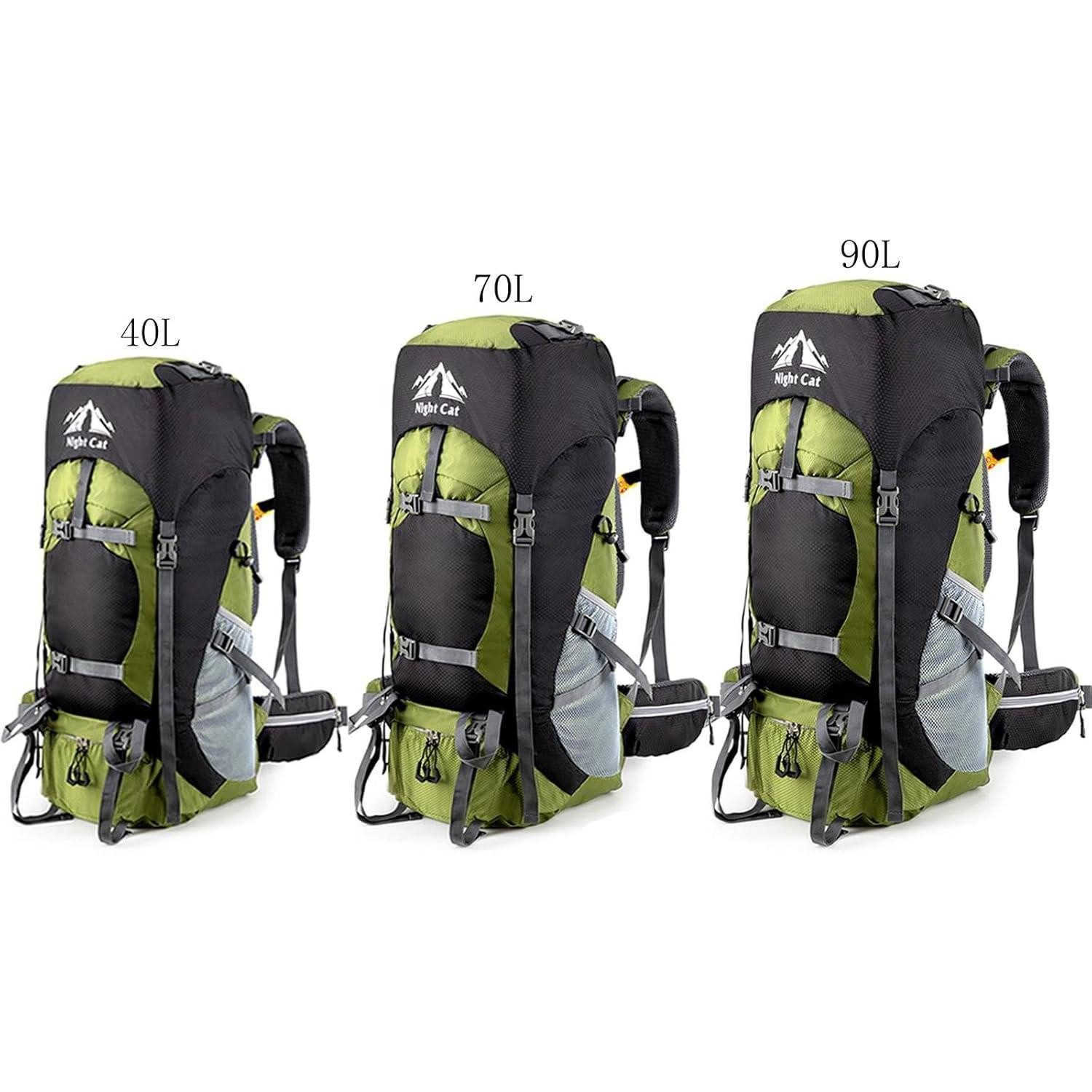LuxusKollektion Trekkingrucksack Wanderrucksack Trekkingrucksack Reiserucksack 90L Herren 70L Armeegrün
