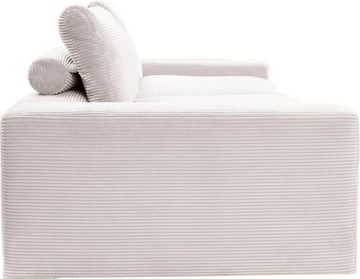 alina Big-Sofa Sandy, mit losen Sitz und Rückenkissen, in modernem Cordstoff