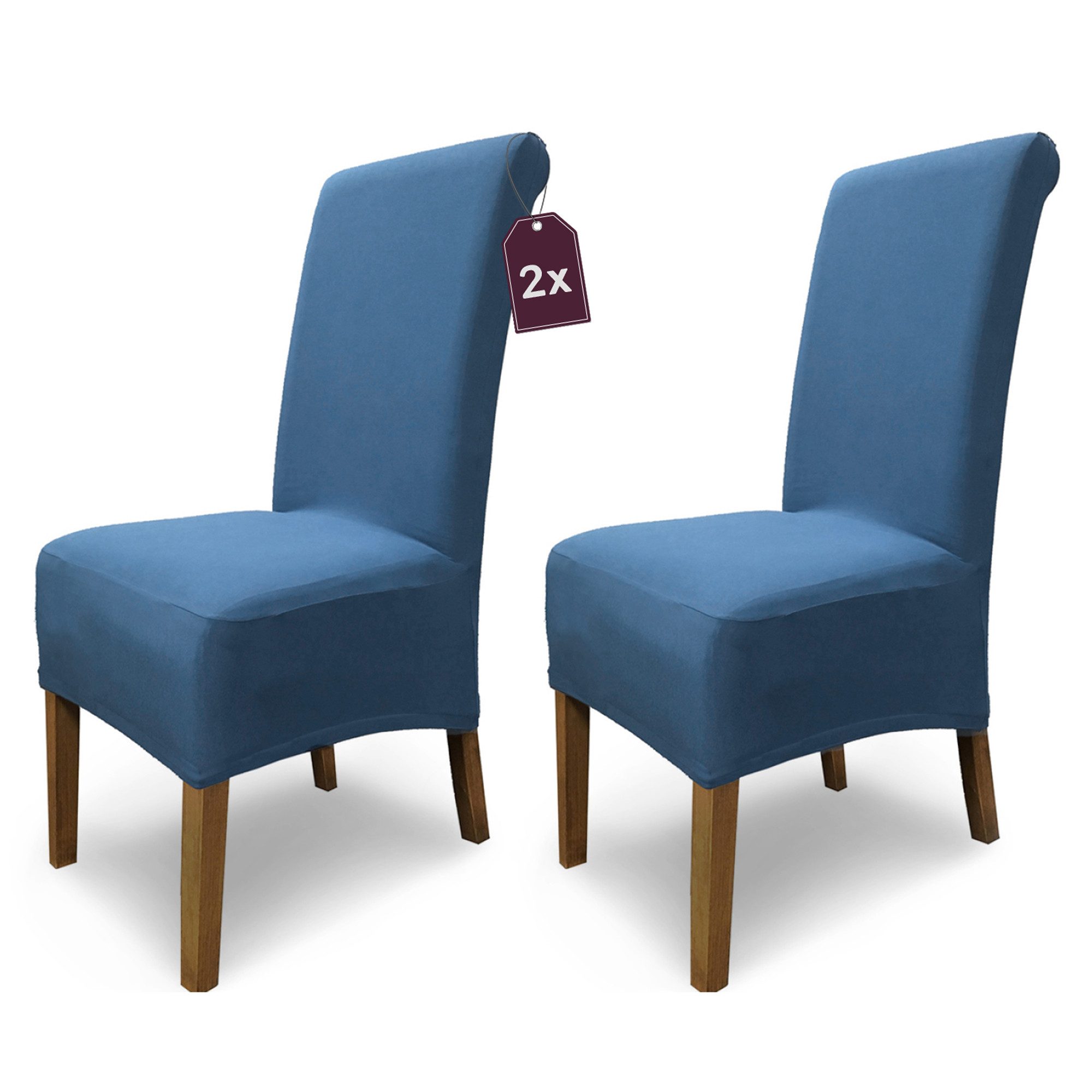 sh SCHEFFLER-HOME LIVE HOMESTYLE Stuhlhusse Moderner Stuhlbezug "Emma" aus elastischer Baumwolle, abnehmbarer & waschbarer Spannbezug für Stühle