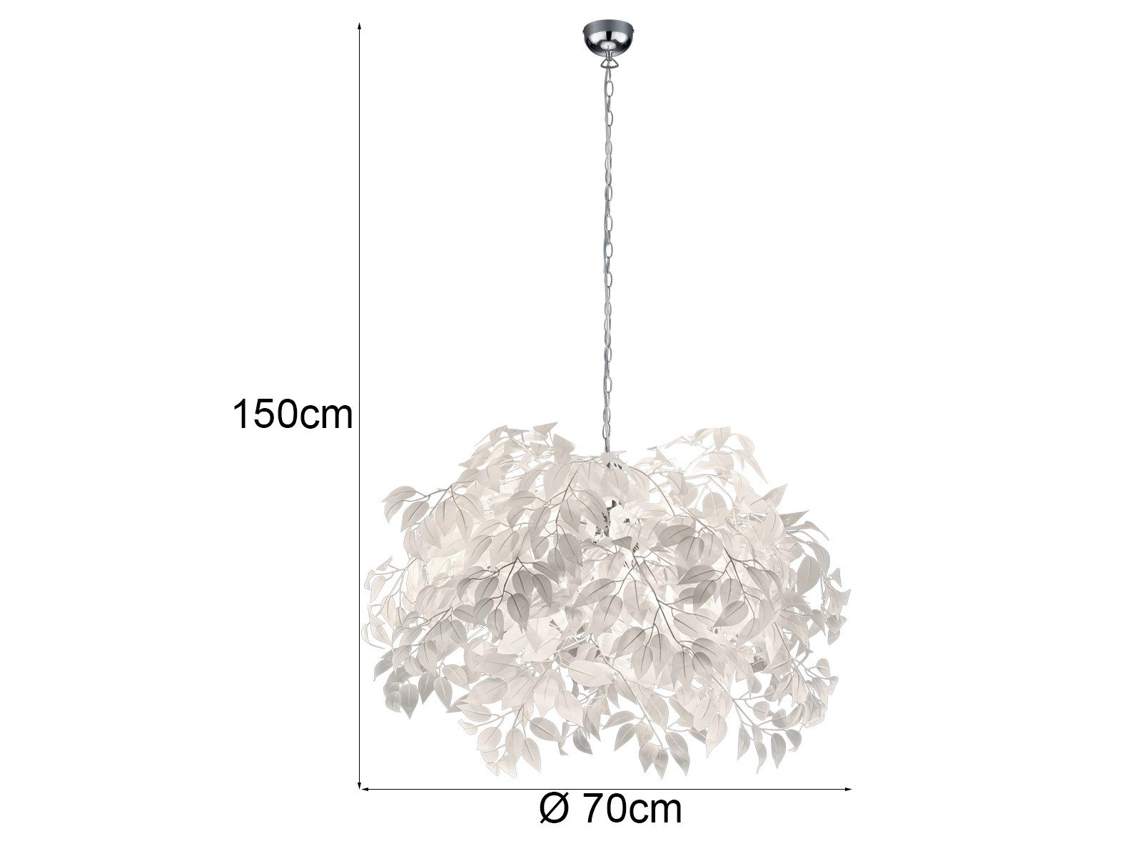 Reality Leuchten LED Pendelleuchte, Dimmfunktion, LED wechselbar, Warmweiß, groß-e ausgefallen-e Designer-lampe über Esstisch hängend Ø 70cm