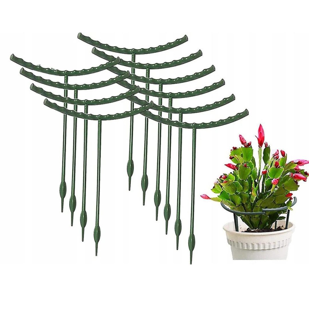 VERK GROUP Rankhilfe 10x Pflanzenstütze Pflanzstab Rankhilfe für Tomaten Pflanzen 24 cm Set, 10 St., 10-teilig, Ringförmig, wetterbeständig, wiederverwendbar, werkzeuglose Montage