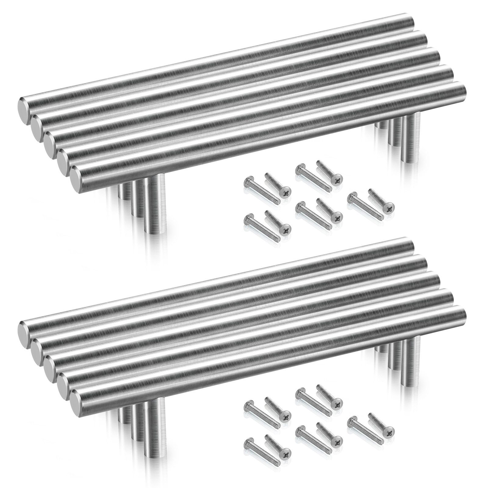 Clanmacy Möbelgriff 10x Möbelgriffe Stangengriff Edelstahl Küchengriffe Küche Bügelgriff (10-St., 10), 156x96MM/188x128MM/220x160MM*10MM/12MM