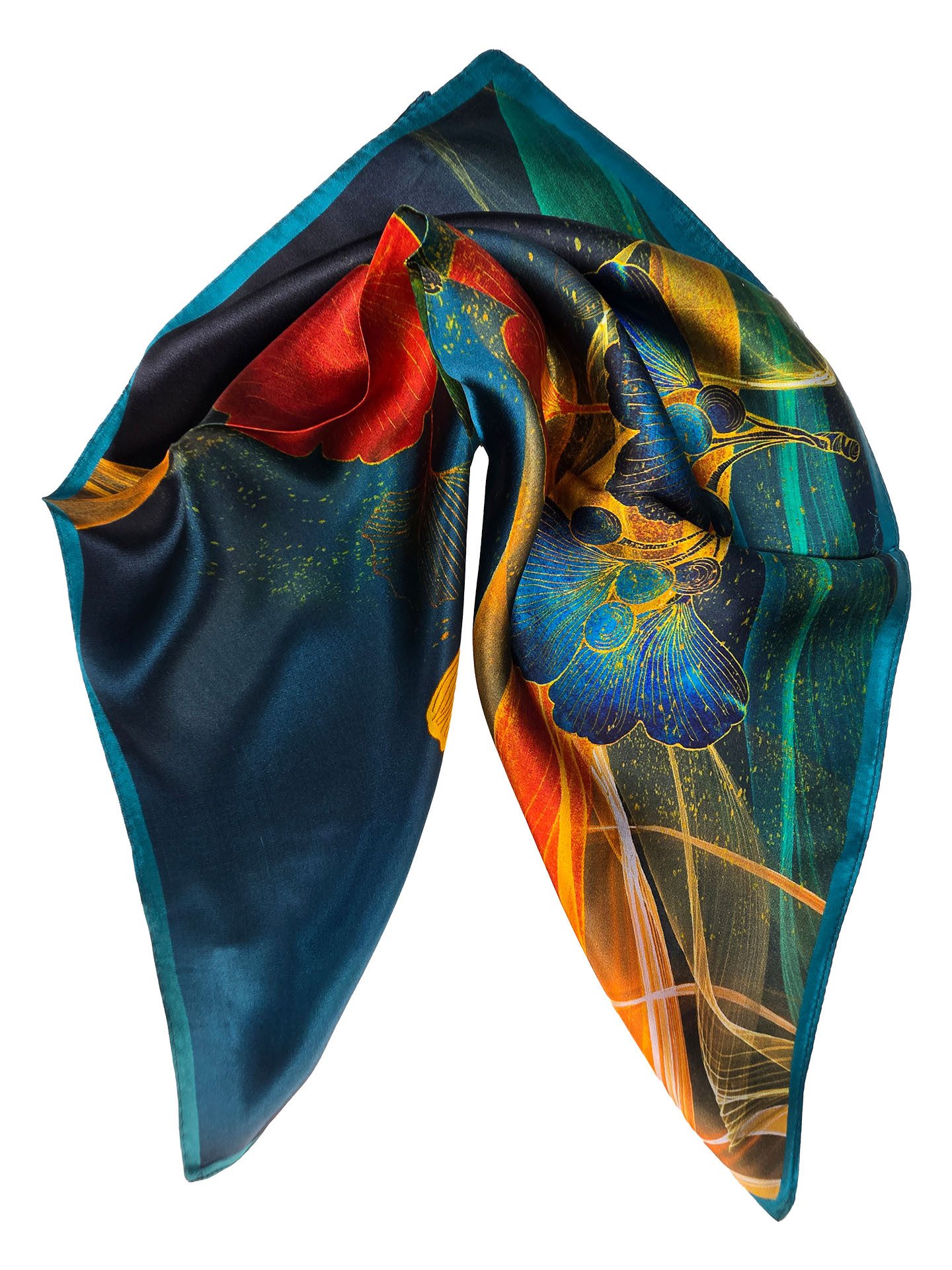 Moschen-Bayern Halstuch Halstuch Damen Nickituch Seidentuch Seidenhalstuch Blau Bunt