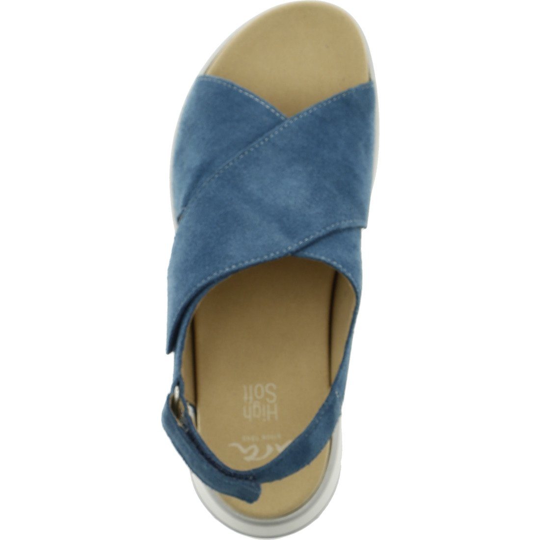 Schuhe, blau 048223 Sandalette Sandalette Ara Sapporo Damen Ara Rauleder -