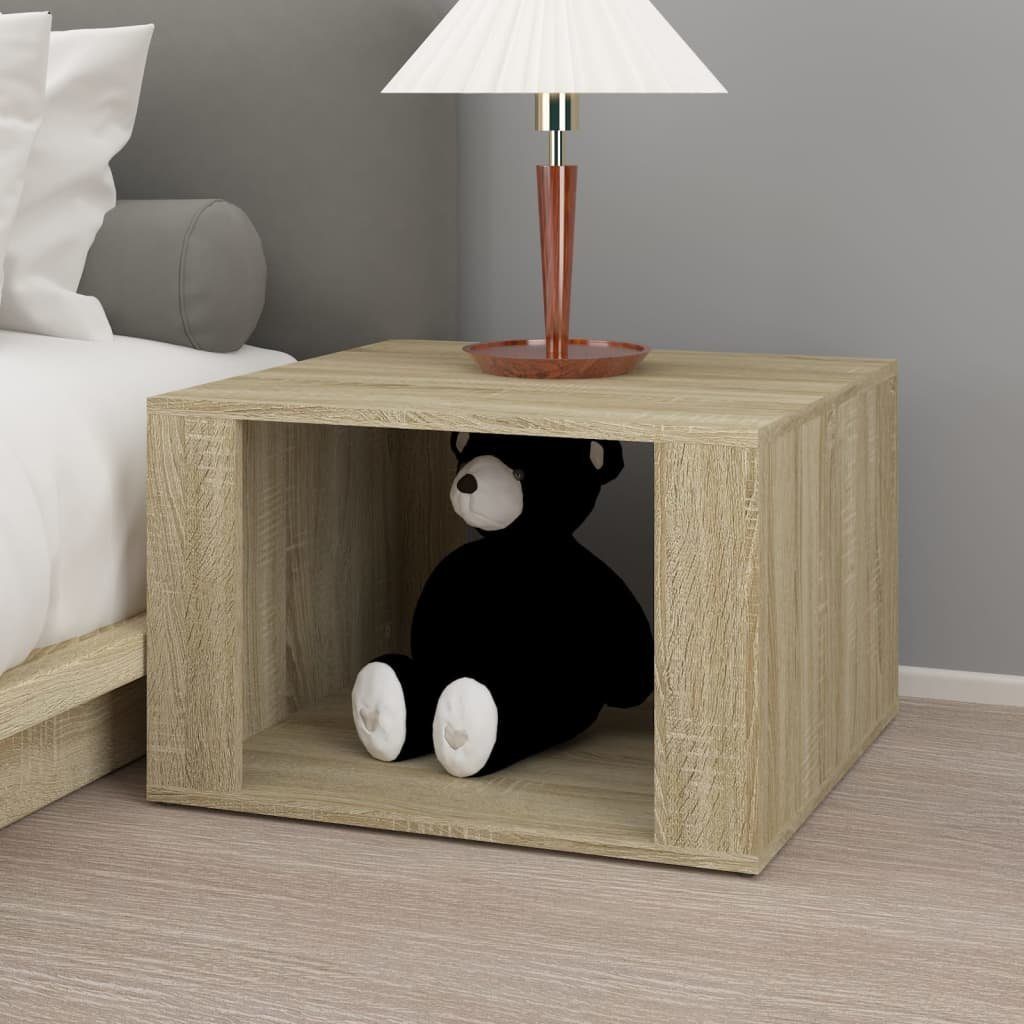vidaXL Nachttisch NA Nachttisch Sonoma Eiche 57x55x36 cm Holz Nachtkonsole Bettt