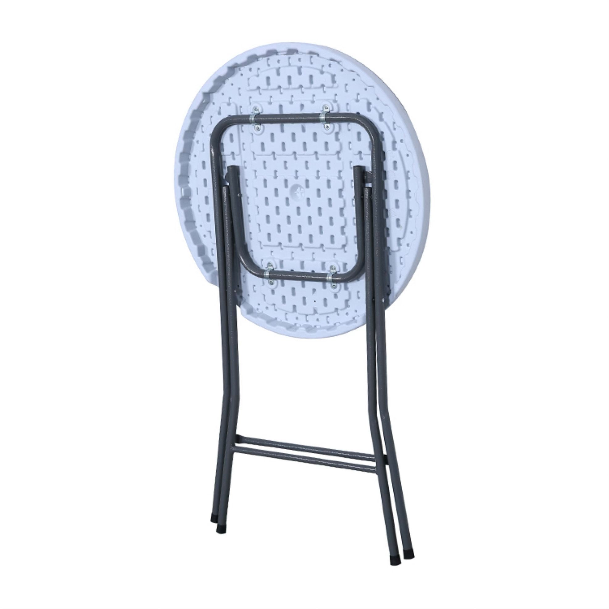 acamp Stehtisch Klapptisch Le Havre Bartisch Silbergrau (Gartenmöbel), klappbar, Gastrotisch, Bistromöbel, Gartentisch, ⌀80 x 110 cm