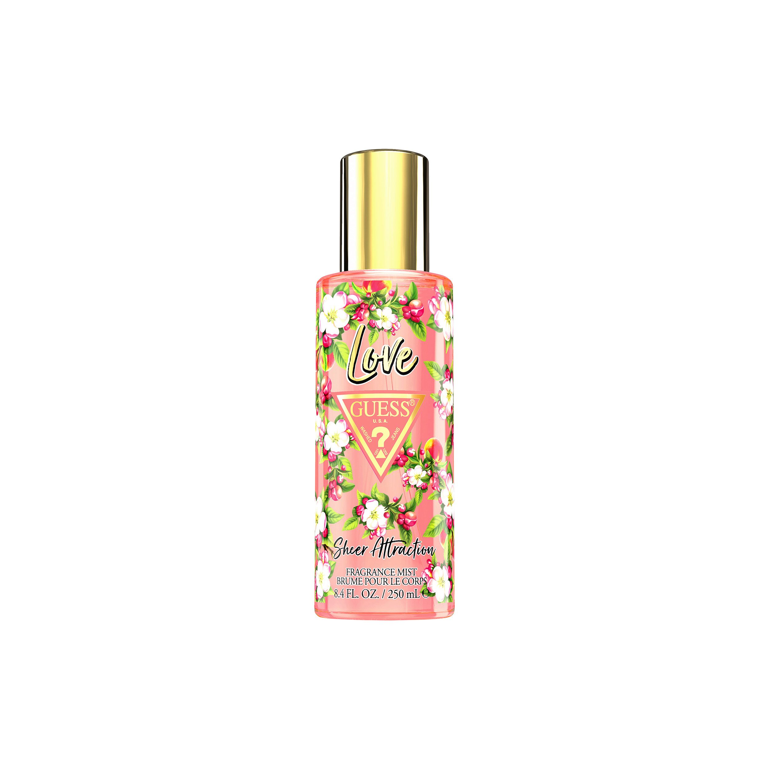 Guess Körperspray LOVE SHEER ATTRACTION FRAGRANCE MIST, 1-tlg., blumig-fruchtiger Duftcharakter, mit Birne, Mango und Wasserpflanze