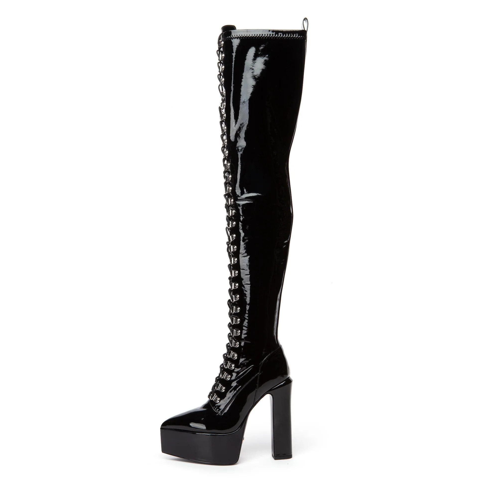 Giaro SECRETZ Overkneestiefel 14 cm Absatzhöhe, 4 cm Plateau, veganes Leder