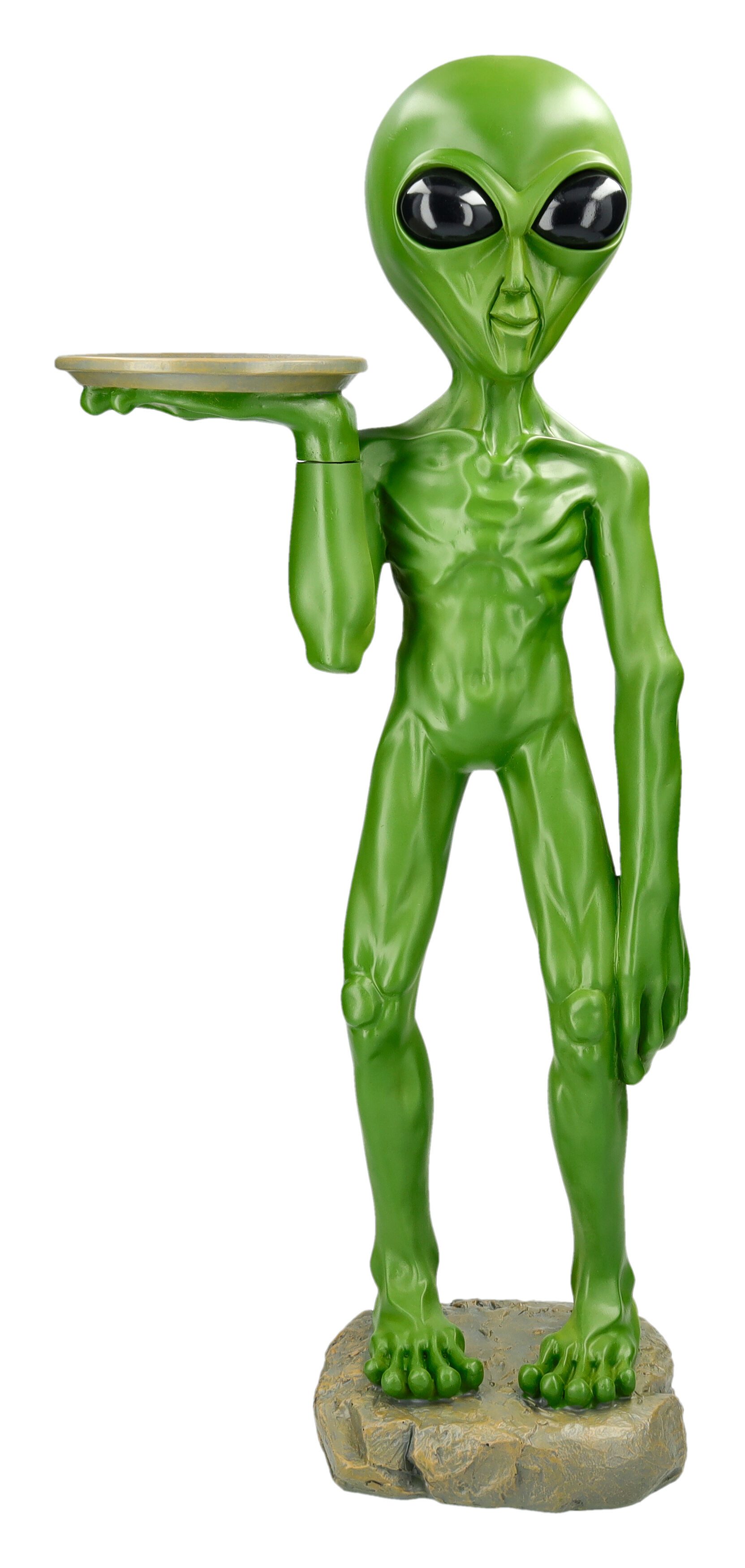 Figuren Shop GmbH Dekofigur Alien Figur – Galaktischer Butler Statue Sci-Fi Deko 66 cm Dekoration