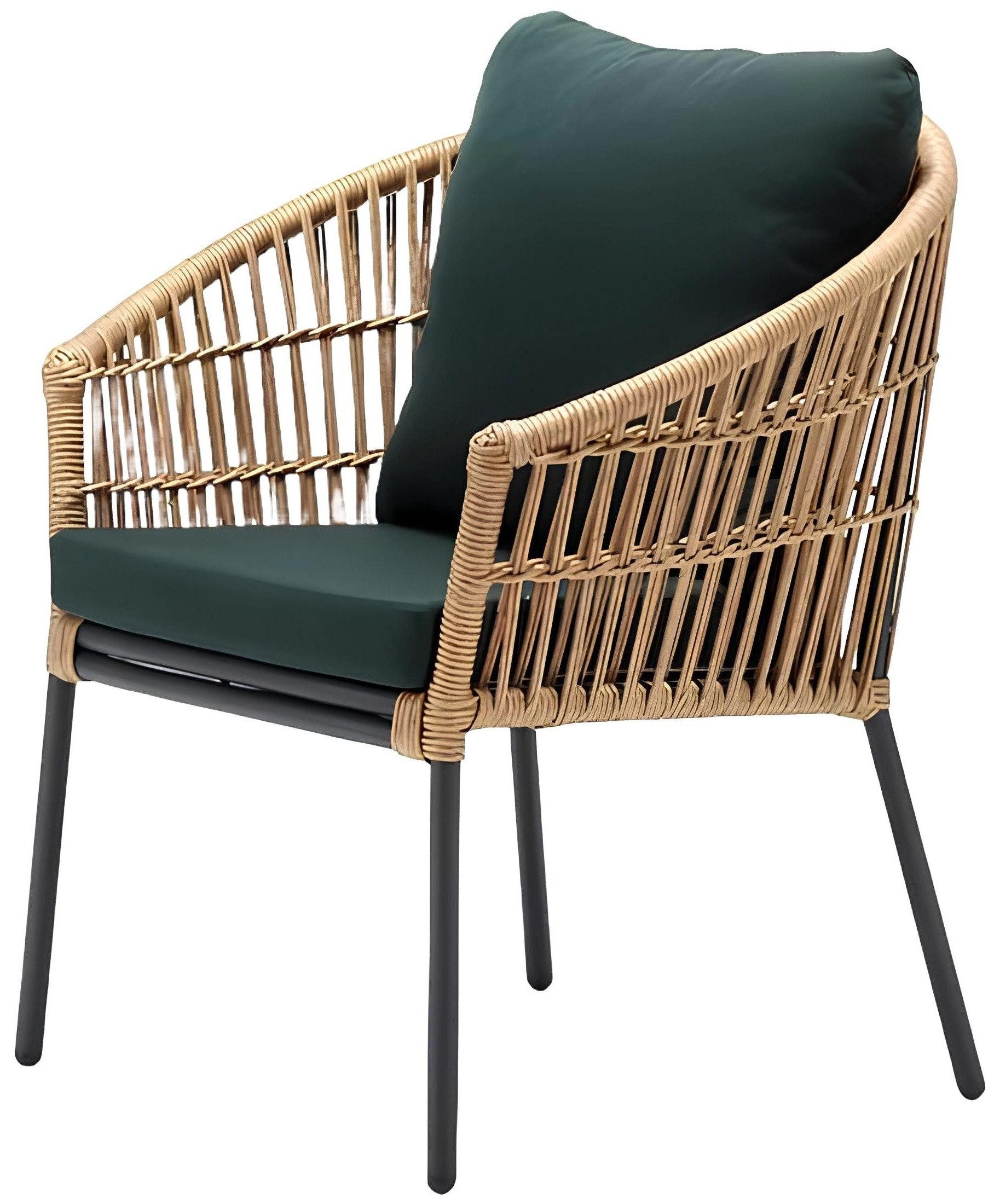 Xlmoebel Gartenstuhl Stilvoller Кресла aus modernem Rattan in luxuriösem Design, grün, Hergestellt in Europa