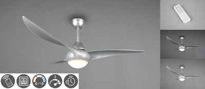TRIO Leuchten LED Deckenleuchte »Alesund«, Timerfunktion, Ventilatorfunktion, LED fest integriert, Warmweiß, mit Ventilator, Fernbedienung., Leuchte/ Ventilator getrennt schaltbar