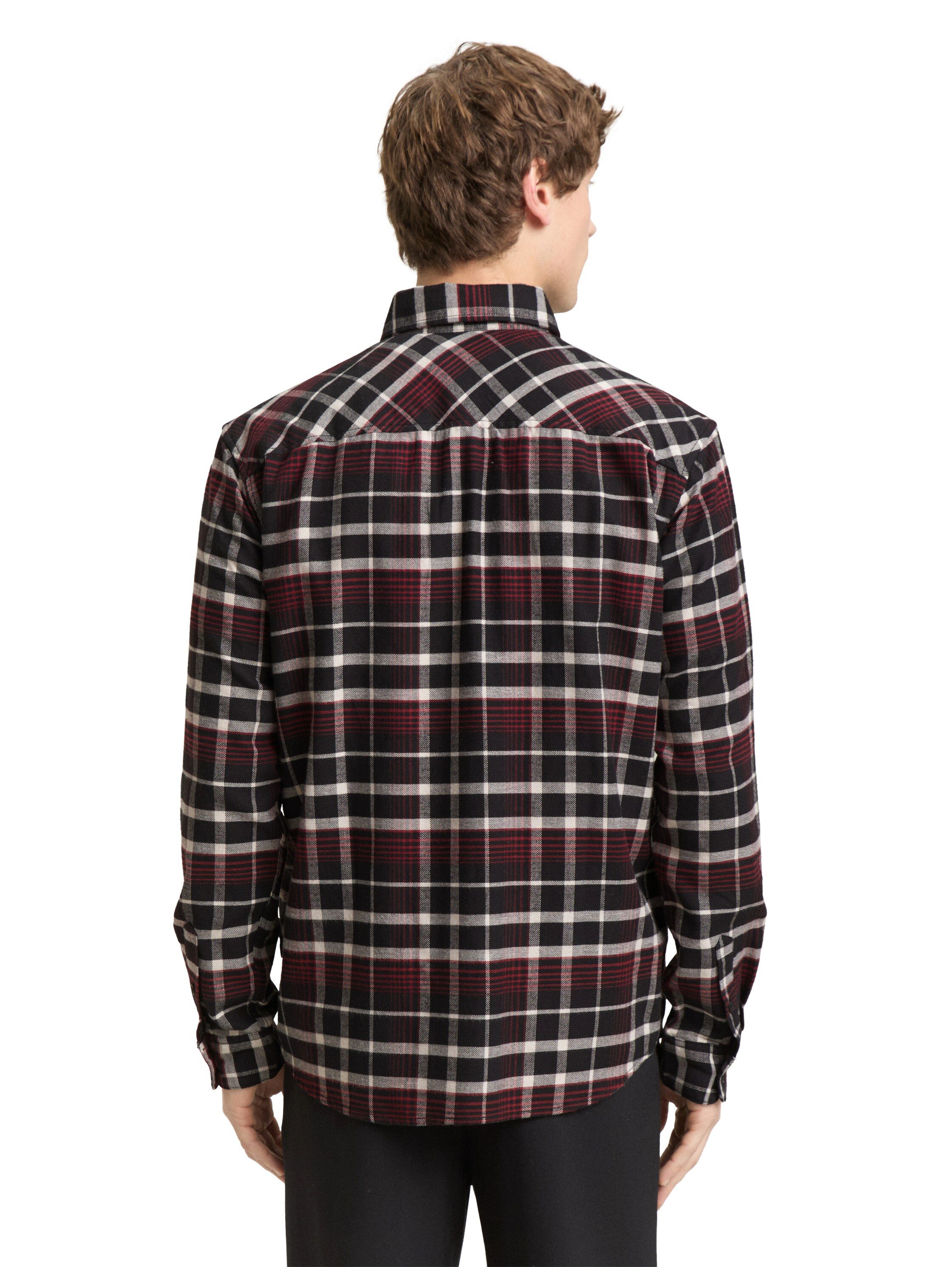 TOM TAILOR Denim Langarmhemd kariert