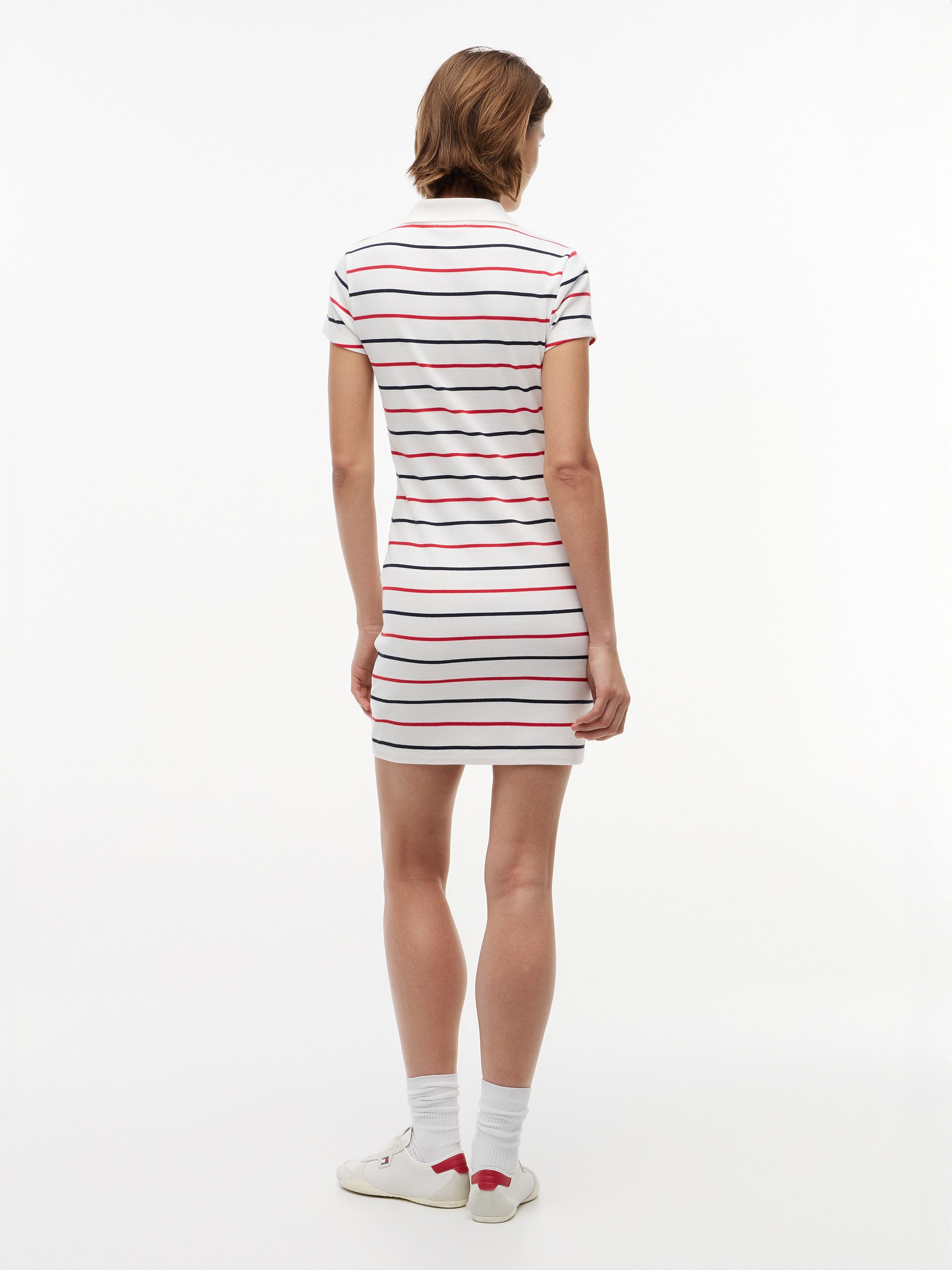 Tommy Jeans Polokleid TJW RIB BODYCON POLO DRESS Baumwollmischung, figurbetont, in gerippter Struktur