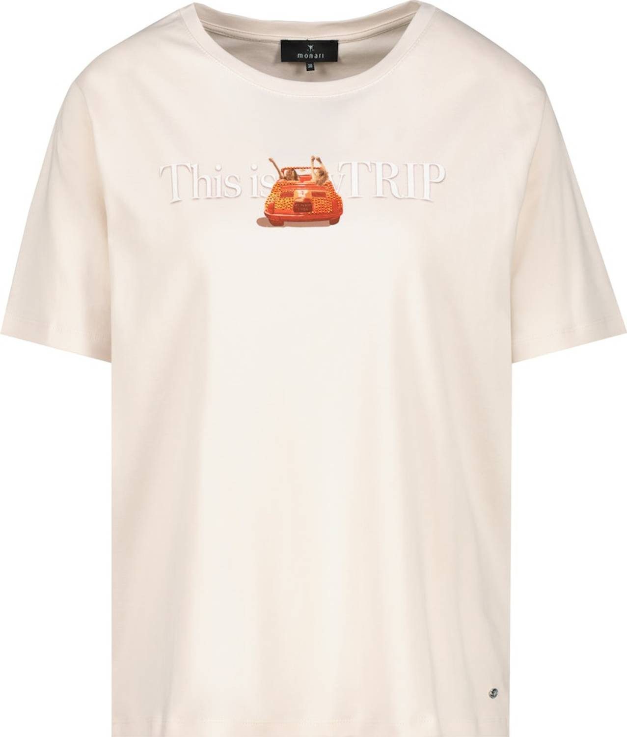 Monari T-Shirt 100% Baumwolle Exklusiver Cabrio-Print für einen individuellen Look