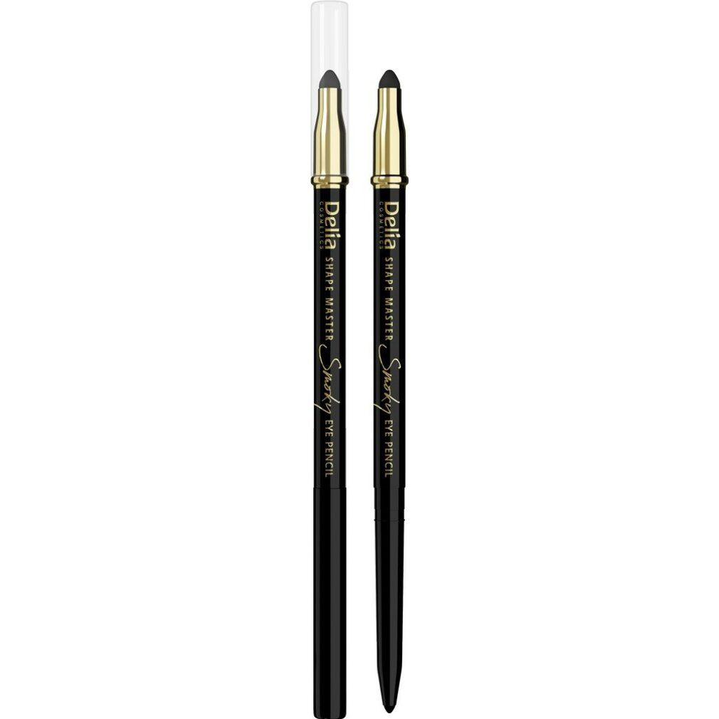 Delia Eyeliner Cosmetics Shape Master Eye Pencil mit Schwamm Smoky Eye schwarz
