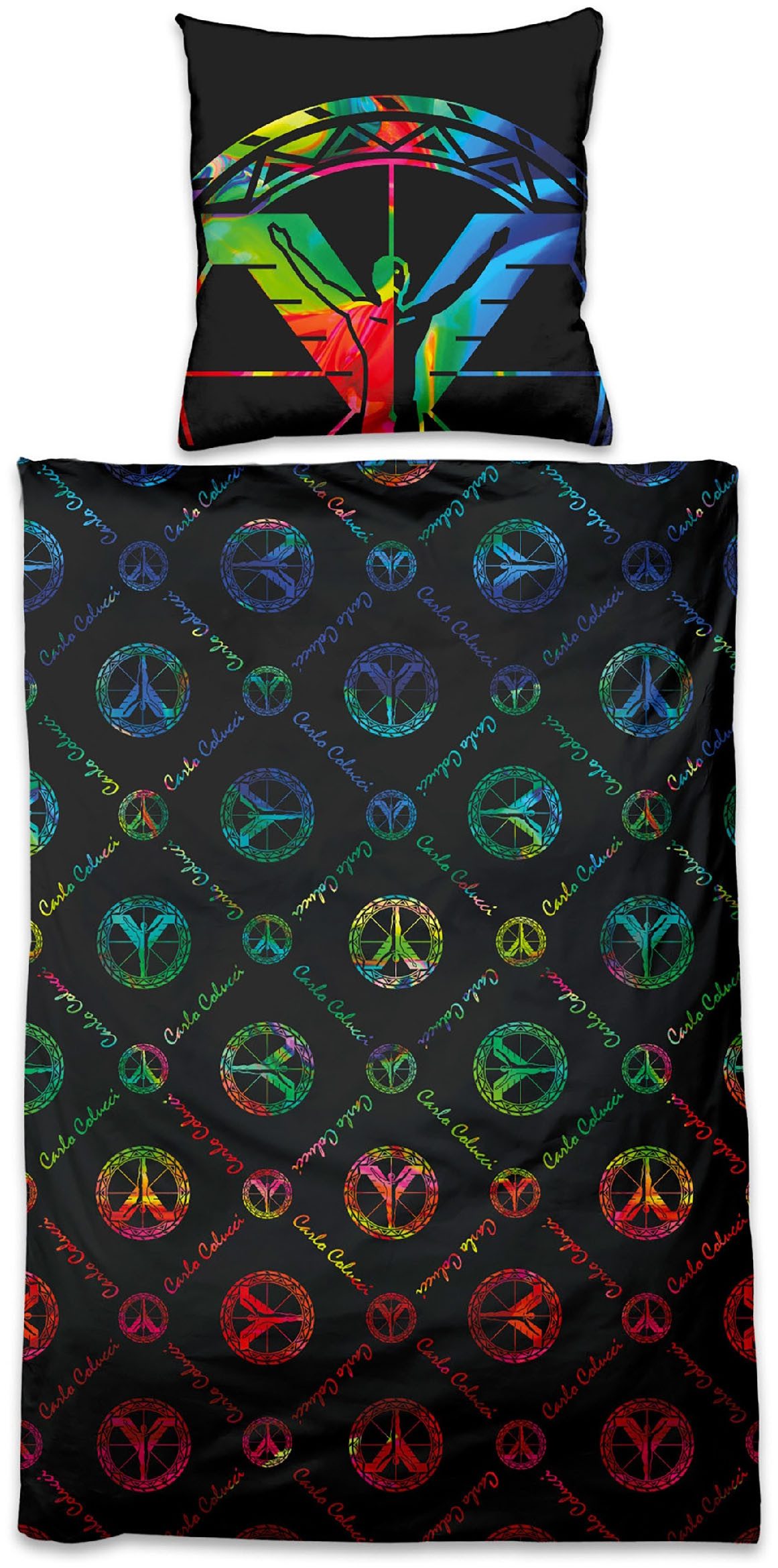 CARLO COLUCCI Bettwäsche Rombo aus weicher Microfaser mit Logoprint, Microf günstig online kaufen