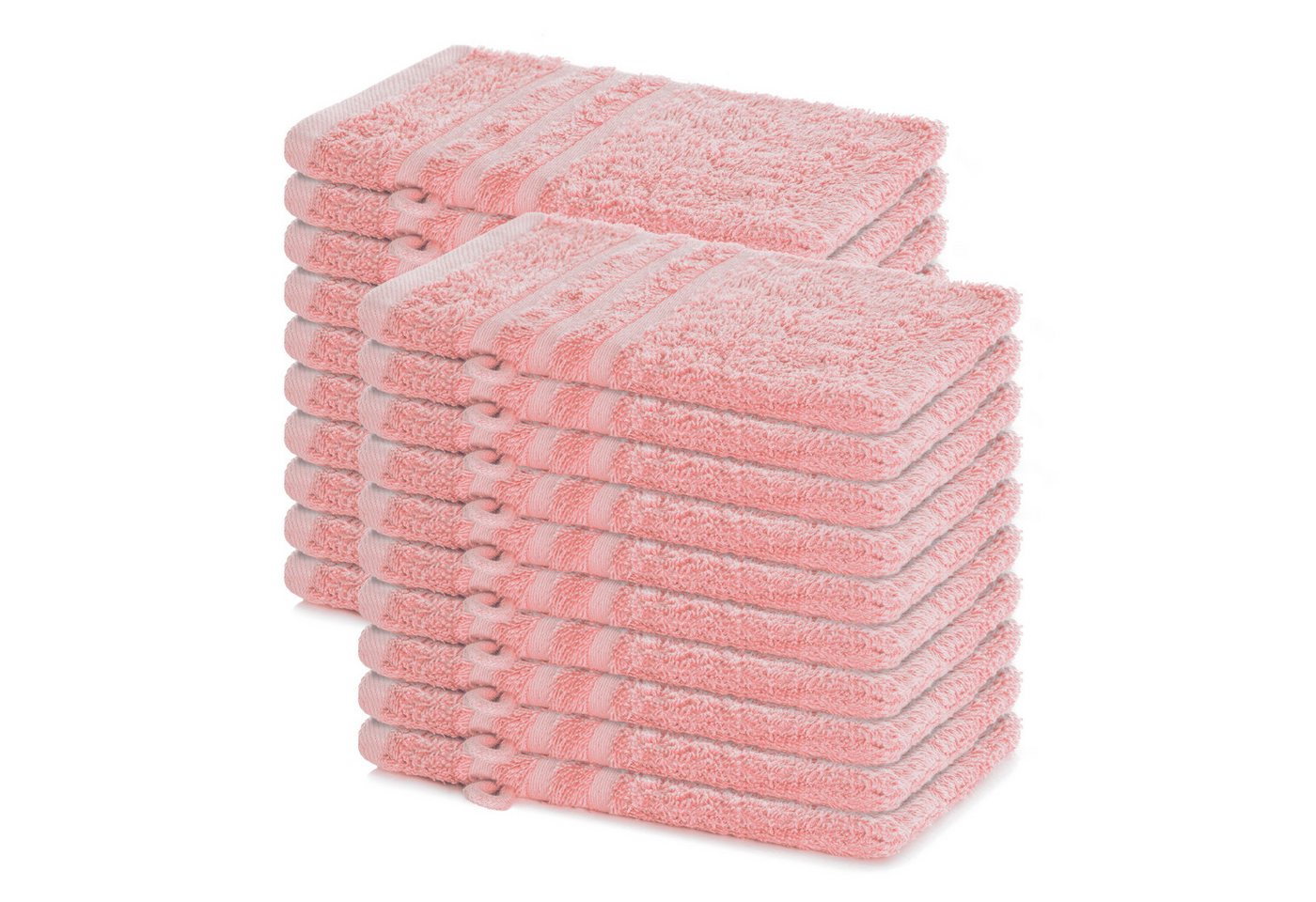Lavea Waschhandschuh 20er Set Waschhandschuhe, 15 x 21 cm, Elena-Frottierserie, Waschlappen, (20-St), 500 g/m² Frottier, weich & saugstark, pflegeleicht