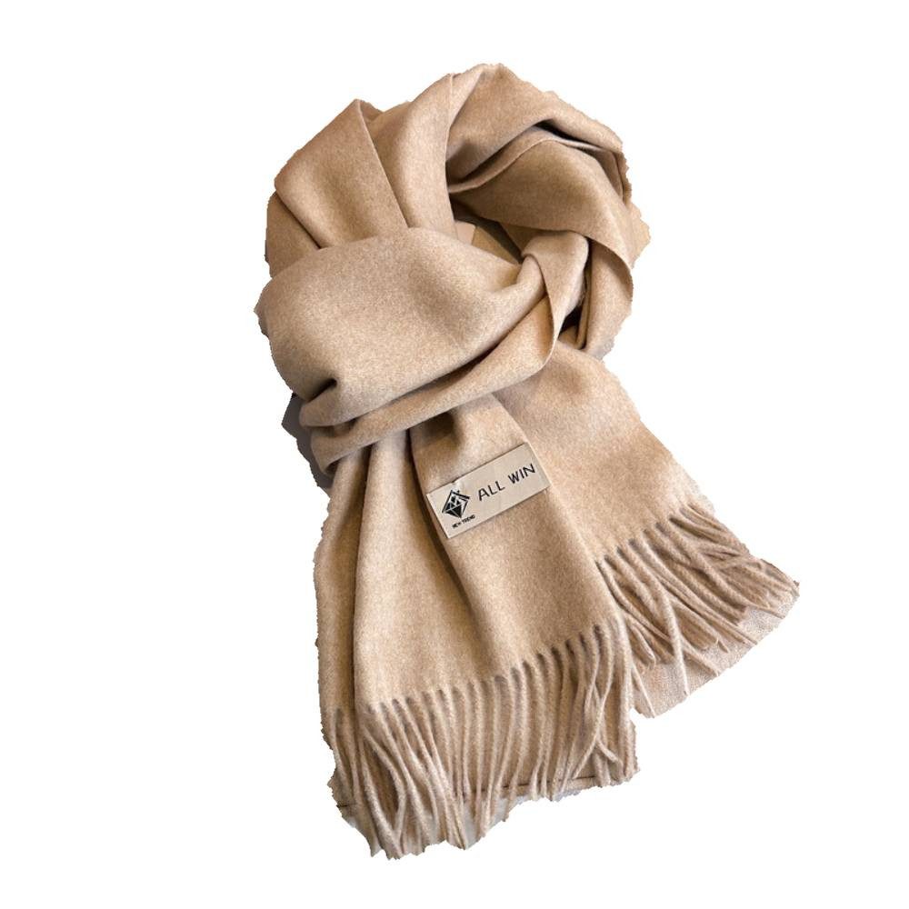 Blusmart Halstuch Schal Damen Warm Herbst Winter unifarben Baumwolle mit quasten, (Dick und weich, Einfarbige Schals und Tücher), Für abendkleid xl Stola Scarf Winterschal