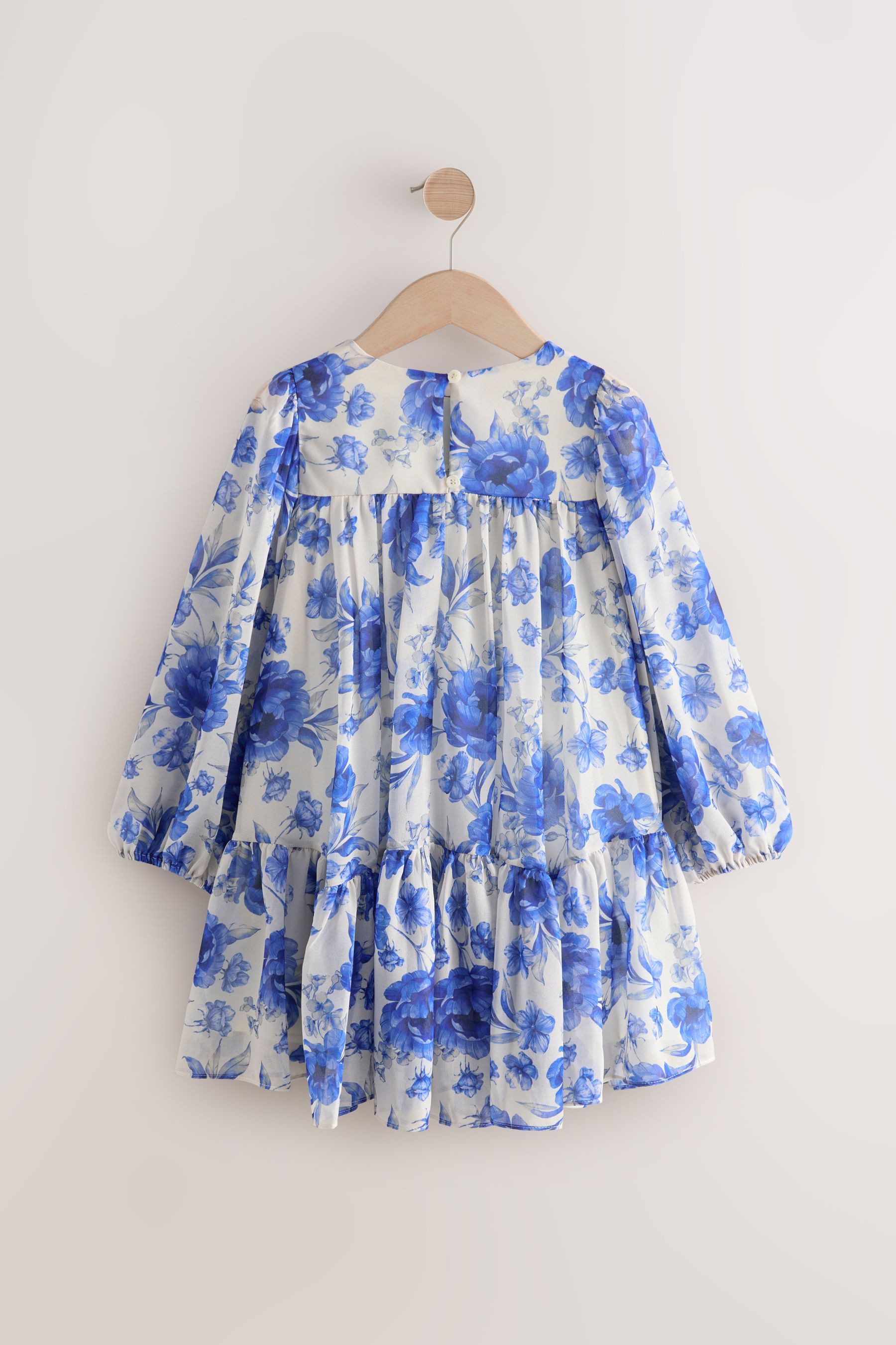 Next Chiffonkleid Langärmeliges Chiffonkleid (1-tlg) günstig online kaufen