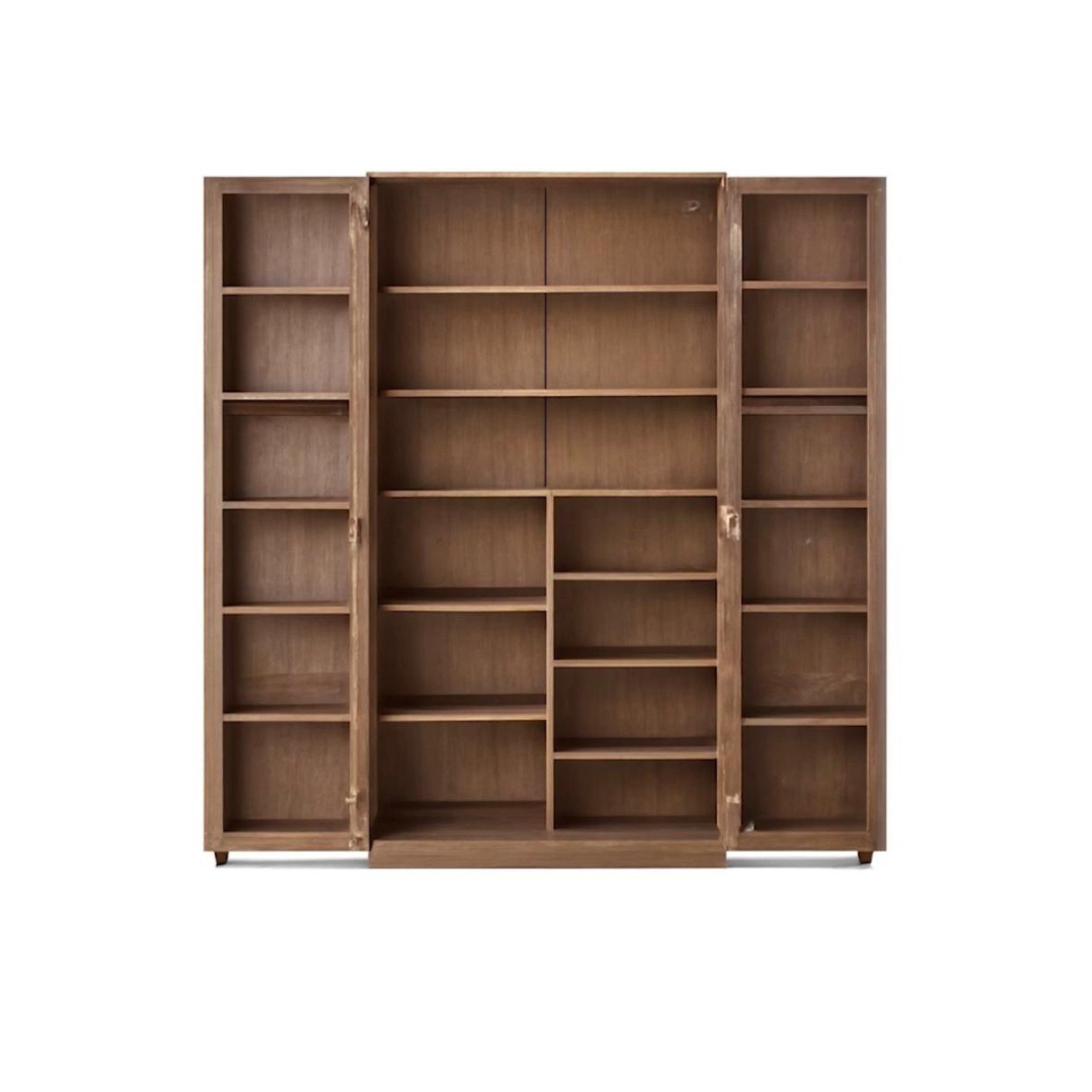 alesvelt Vorratsschrank / Buffetschrank LENKA Braun 90x51x200H CM (1-Stück) Holzoptik, mehrere Regale, 90x51x200 cm