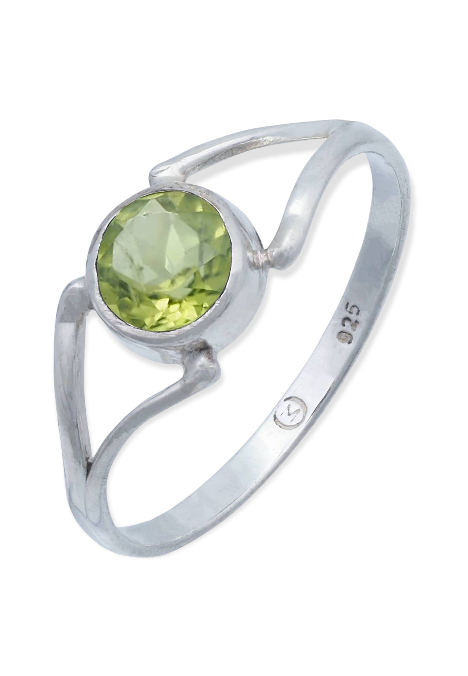 mit mantraroma Peridot 925er facettiert Silberring Silber