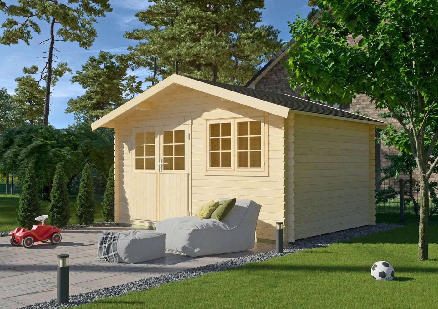 Thumbnail - Kiehn-Holz Gartenhaus Gipsberg 1, BxT: 437x331 cm, (Set)