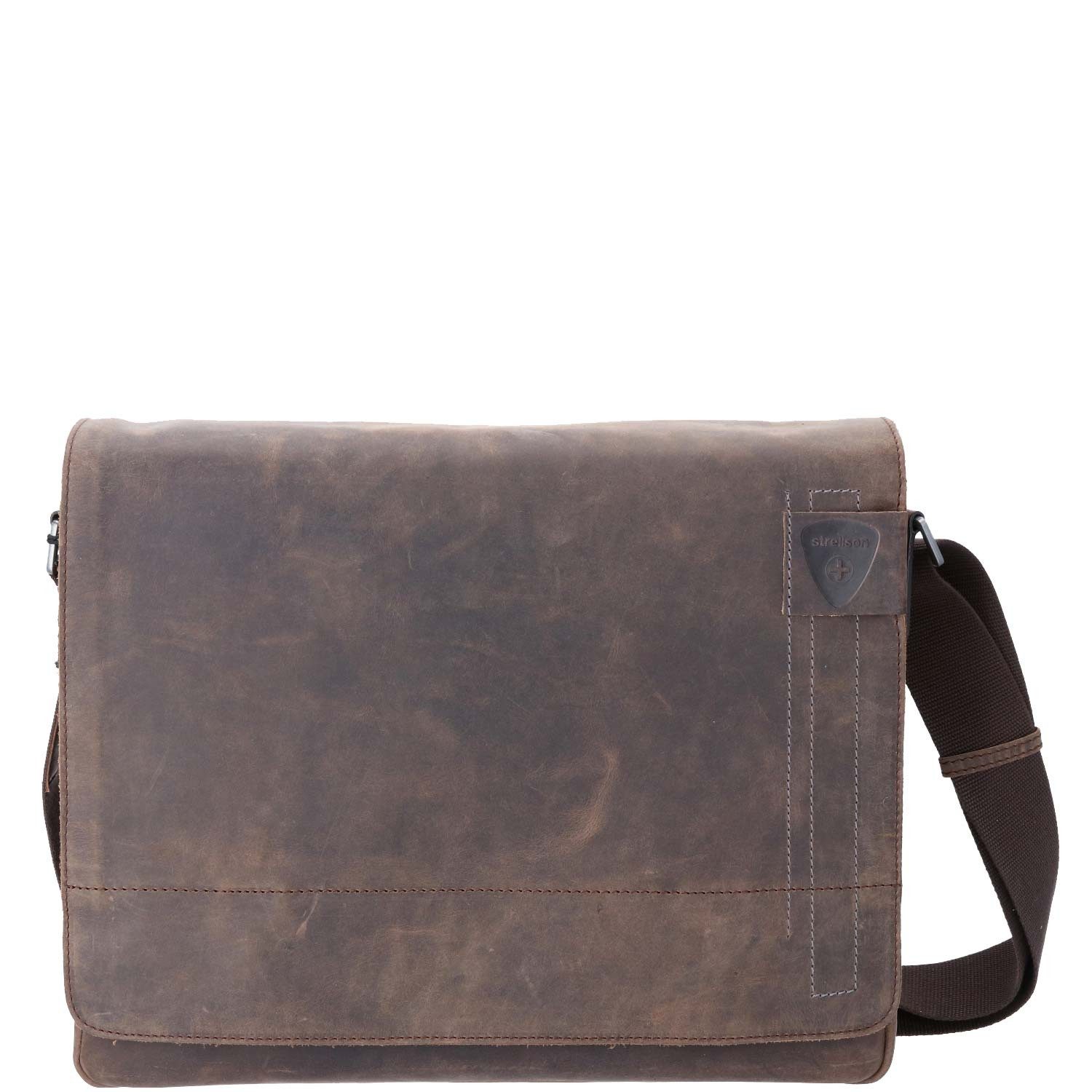 Strellson Umhängetasche Strellson Leder Messenger Richmond Jeremy dark brown (1, 1-tlg., 1)