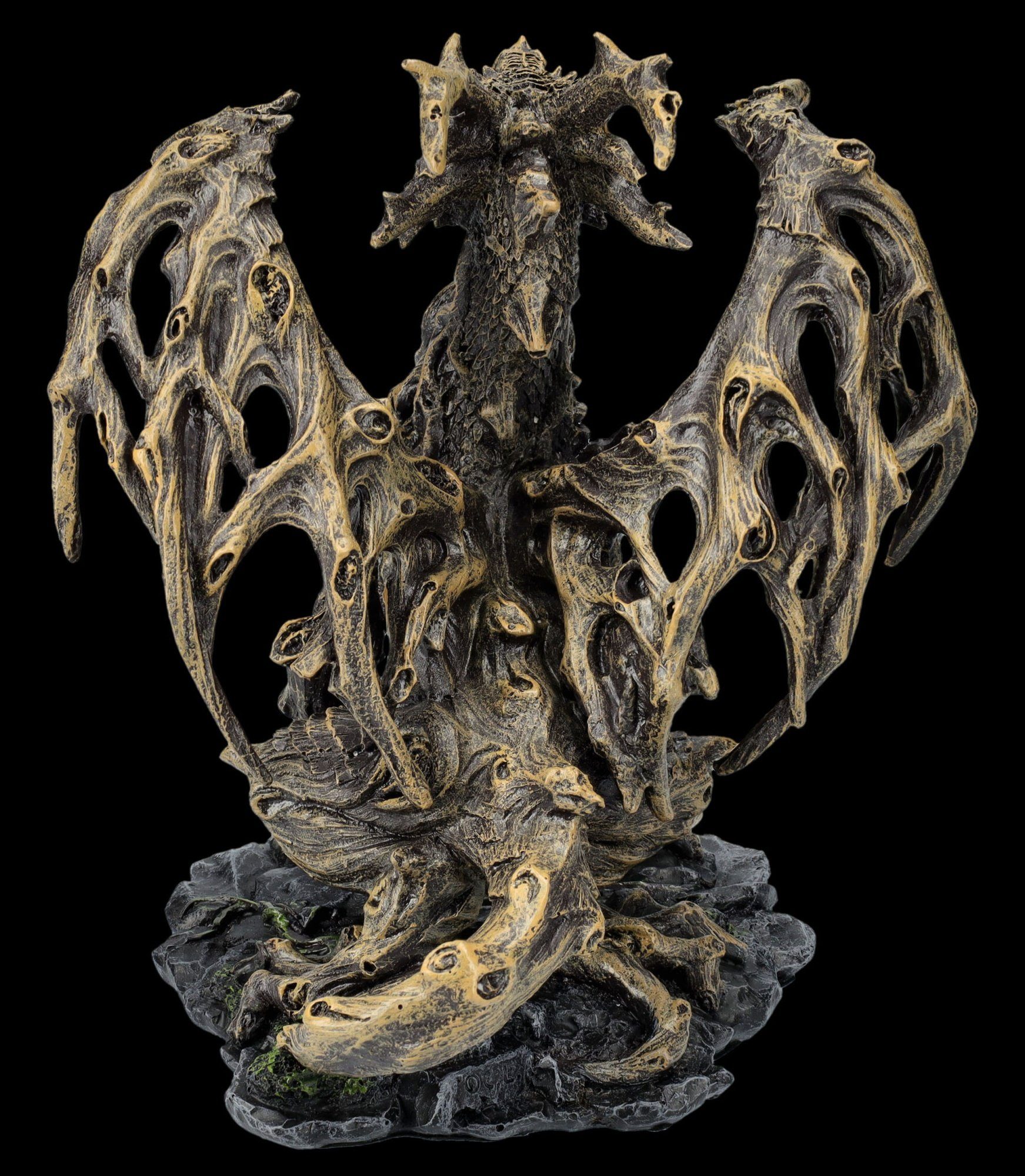 Figuren Shop GmbH Dekofigur Drachenfigur Walddrache - Forest Dragon - Fantasy Dekoration Drache