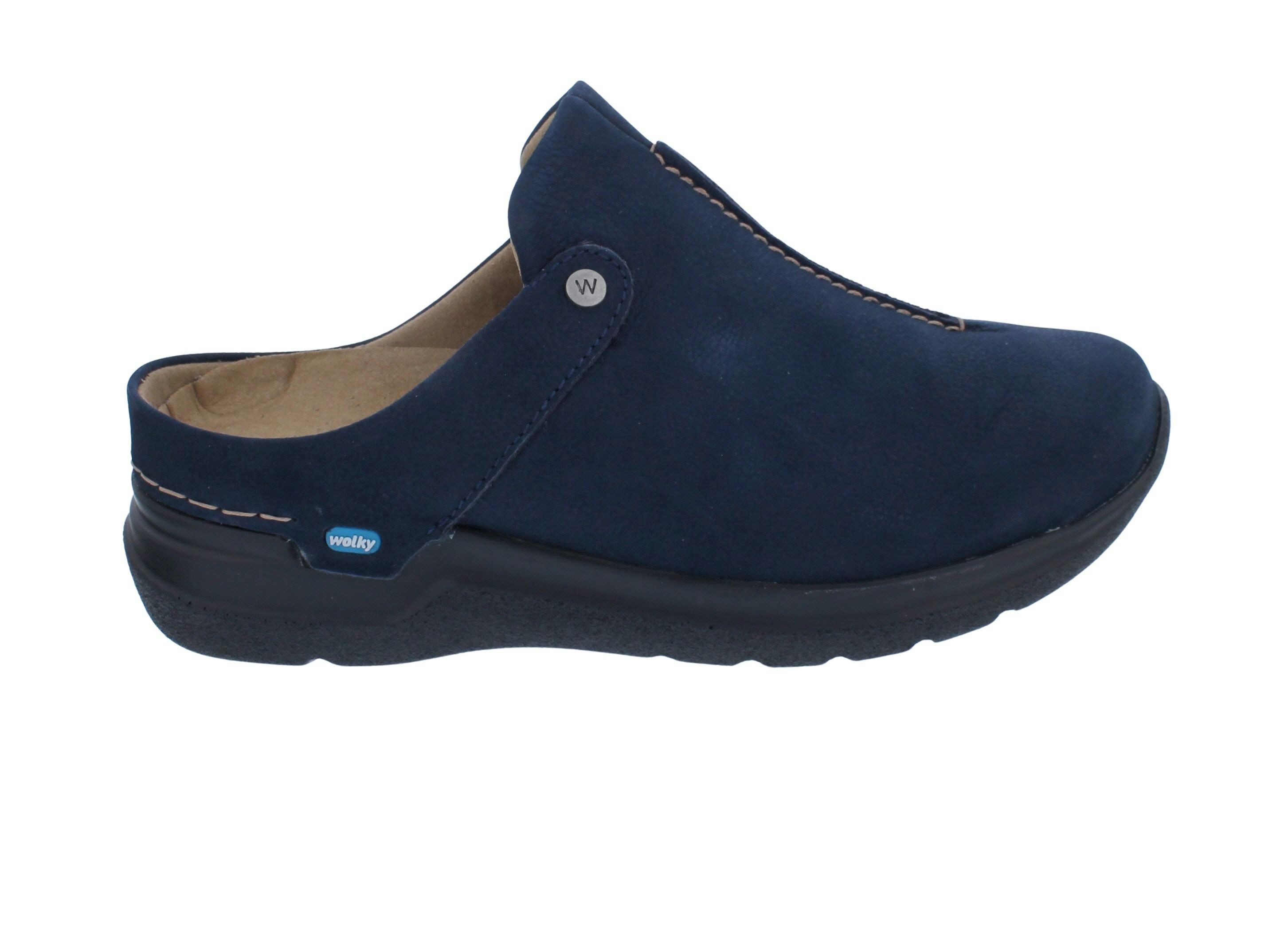 WOLKY Wolky Clog Holland DB 0662598-800, Nubukleder, Blau, Diabetiker geeign Clog