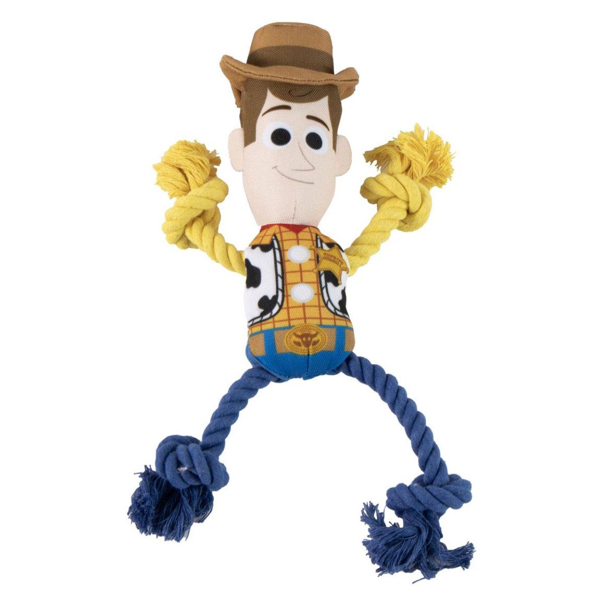 Disney Outdoor-Spielzeug Toy Story Woody Hundespielzeug für Ziehen Apportieren und Kauen, Polyester