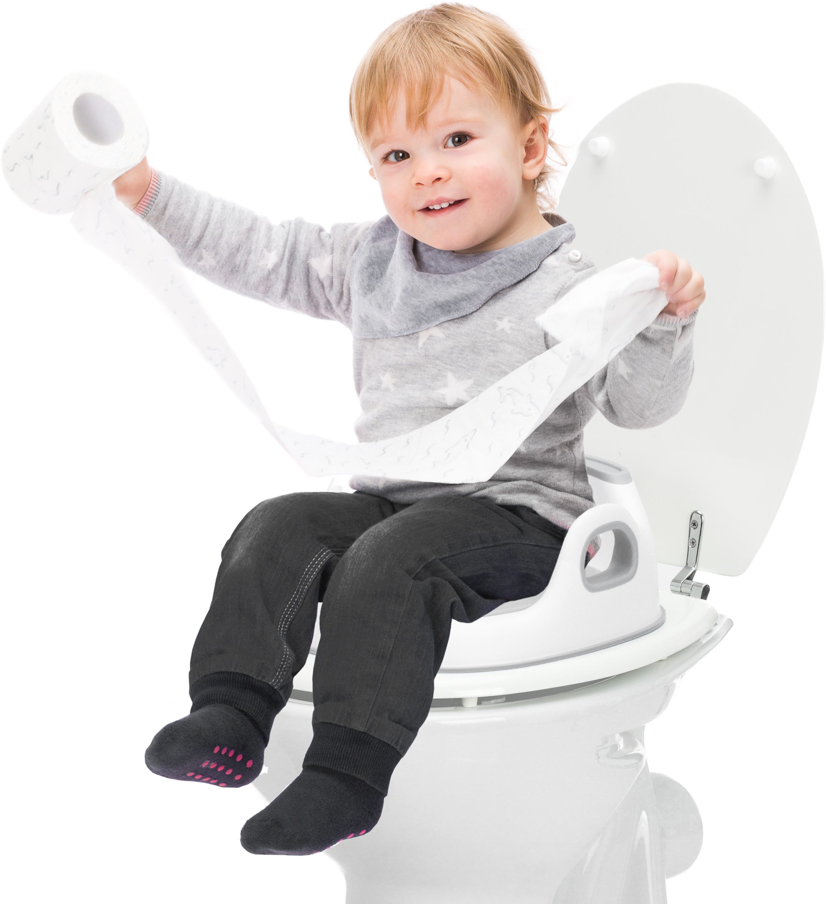 Fillikid Töpfchen Multifunktionstopf 3in1, Töpfchen, WC-Aufsatz & Tritthocker in einem