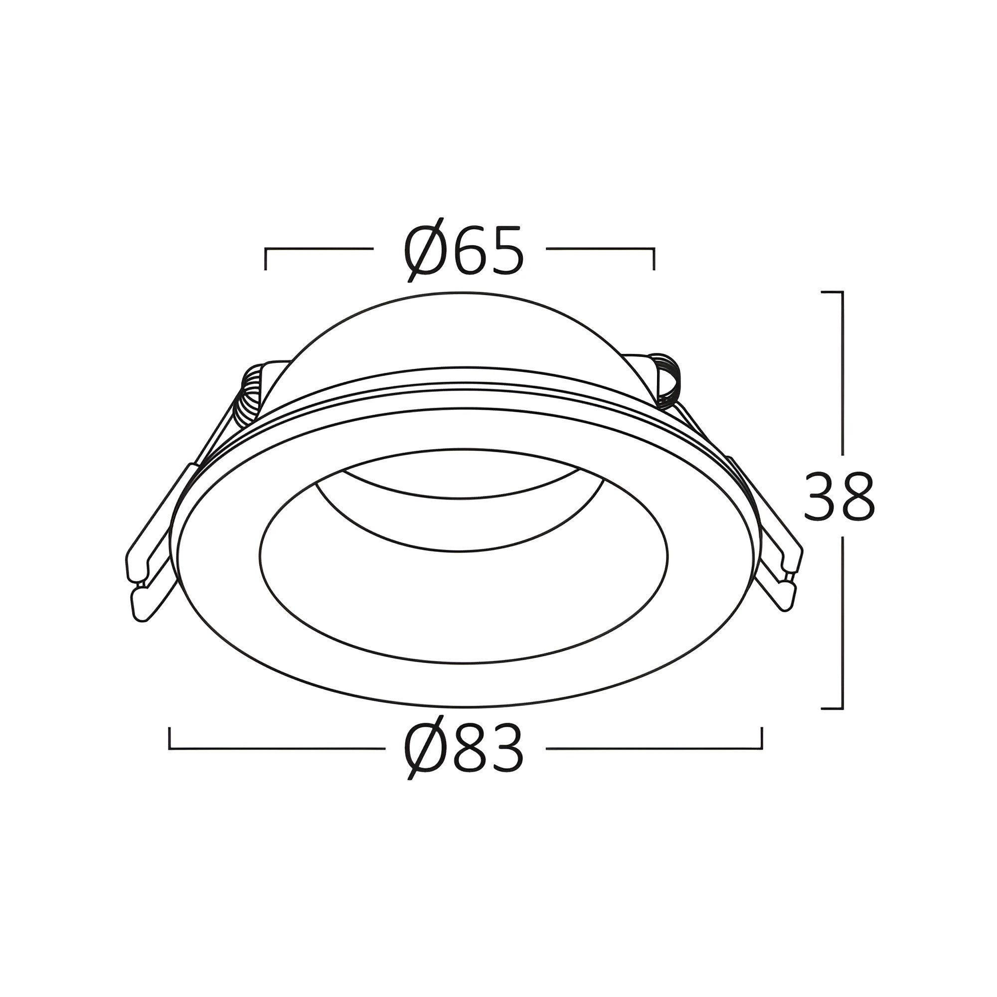 Braytron LED Einbaustrahler Einbaustrahler GU10 IP54 Rund Schwarz – Bad Deckenspot Feuchtraum, ohne Leuchtmittel, IP54 Schutz, Feuchtraumgeeignet, GU10 Fassung, Rund, Schwarz