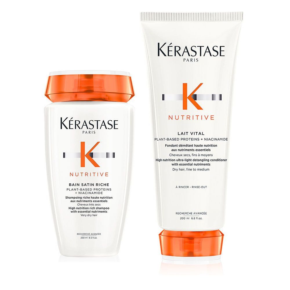 Kérastase Haarpflege-Set Kérastase Nutritive Riche Set Shampoo Conditioner Feuchtigkeit Trocken, 2-tlg., reichhaltig