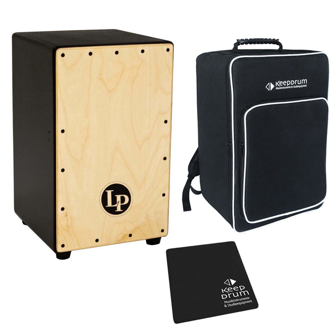 Latin Percussion PercussionSet Latin Percussion LP1426 Adjustable Cajon mit Tasche und Pad