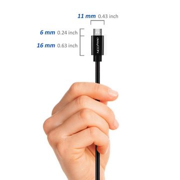 deleyCON deleyCON 0,15m Micro USB Ladekabel Datenkabel Handy Smartphones Smartphone-Kabel