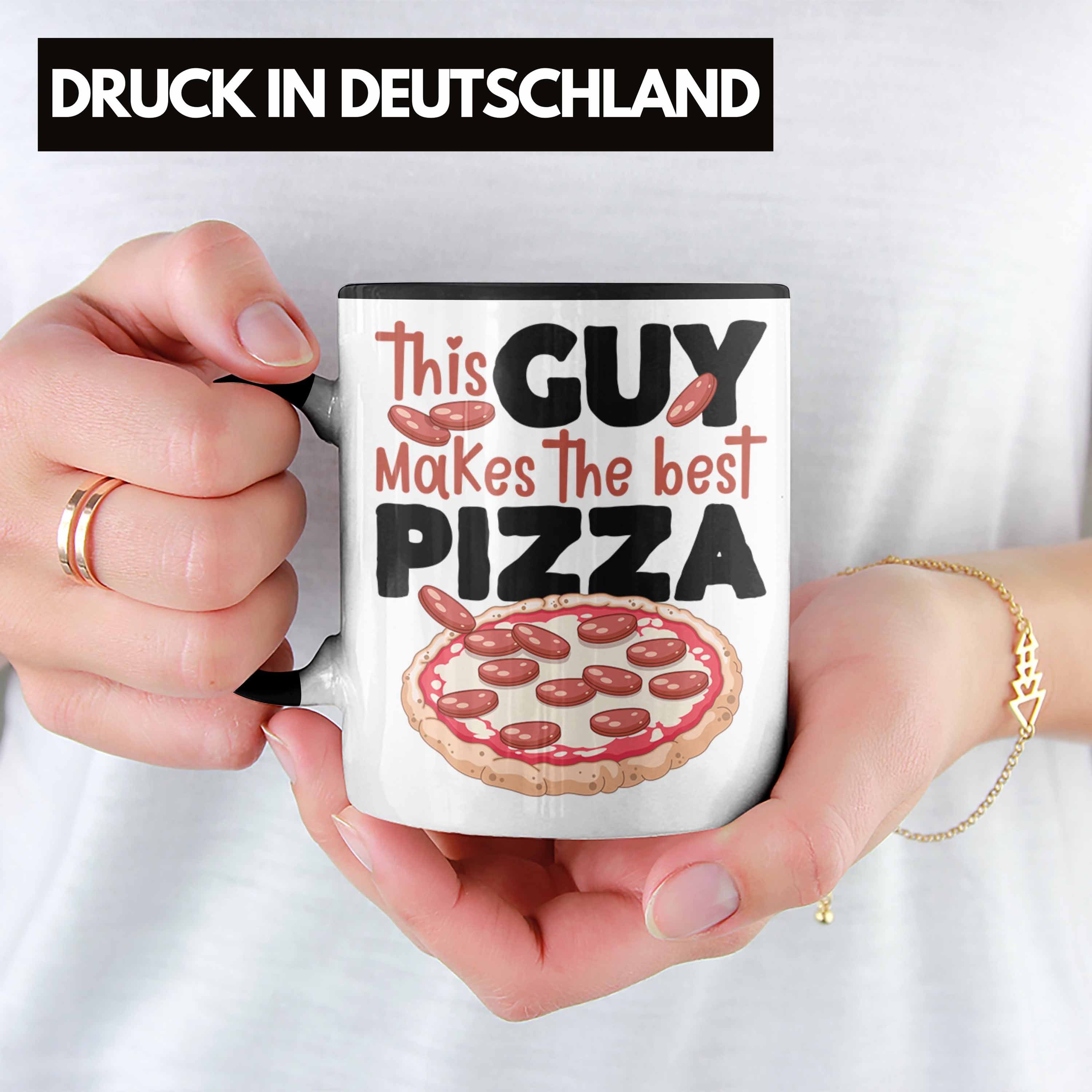 Tasse Spruch Geschenk Pizza Lustiger Geschenkidee Schwarz Trendation Pizzabäcker Tasse Beste